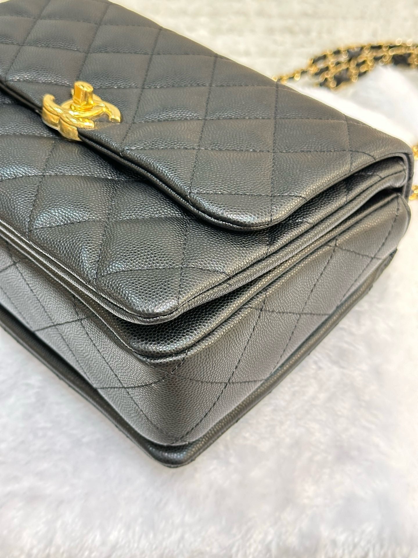 Chanel Caviar Quilted Coco First Flap Black 22K