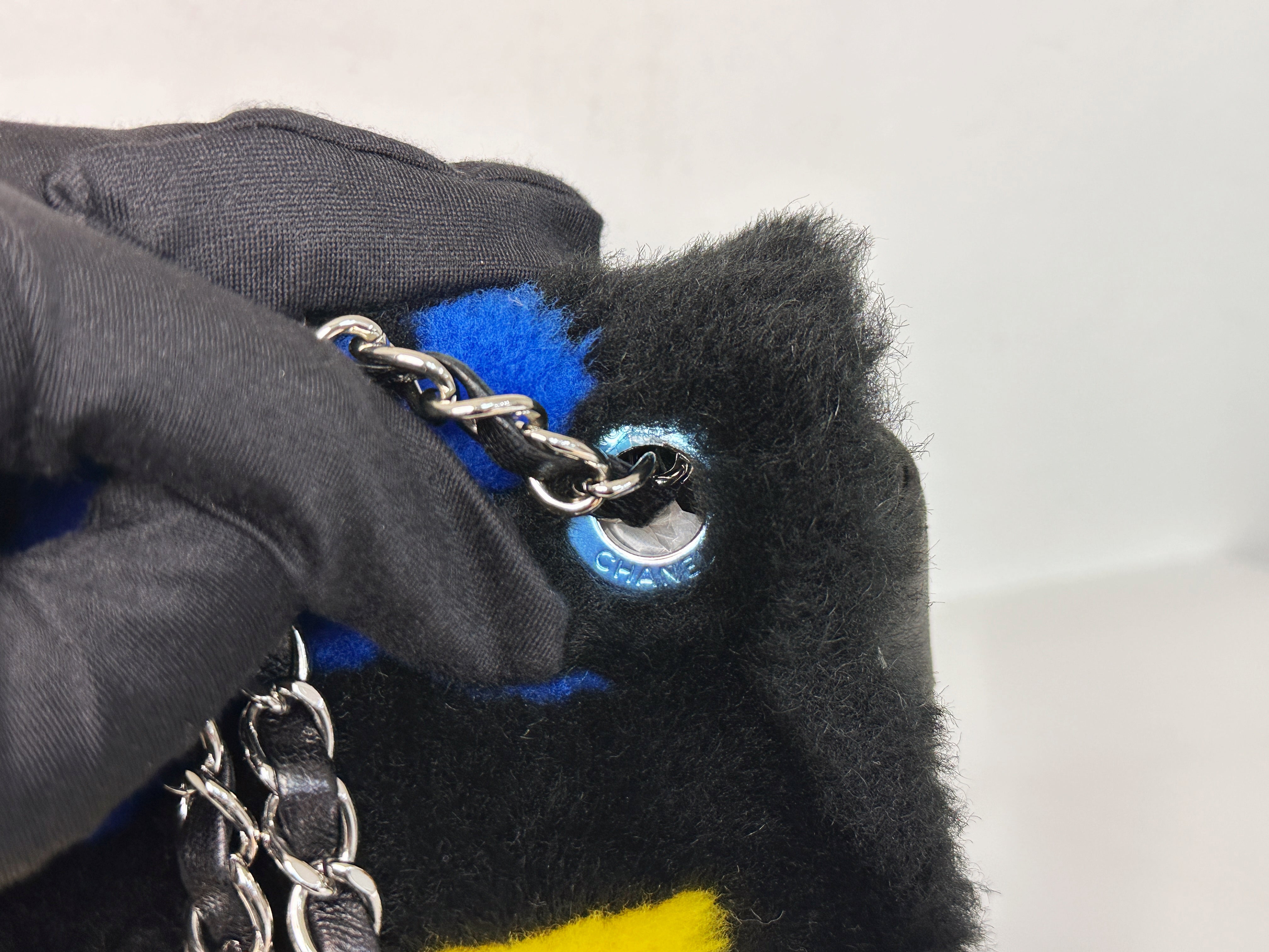 Chanel Medium Classic Flap Pop Art No. 5 Caption Comic Lambskin Black Multicolor Bag 2012 holo card