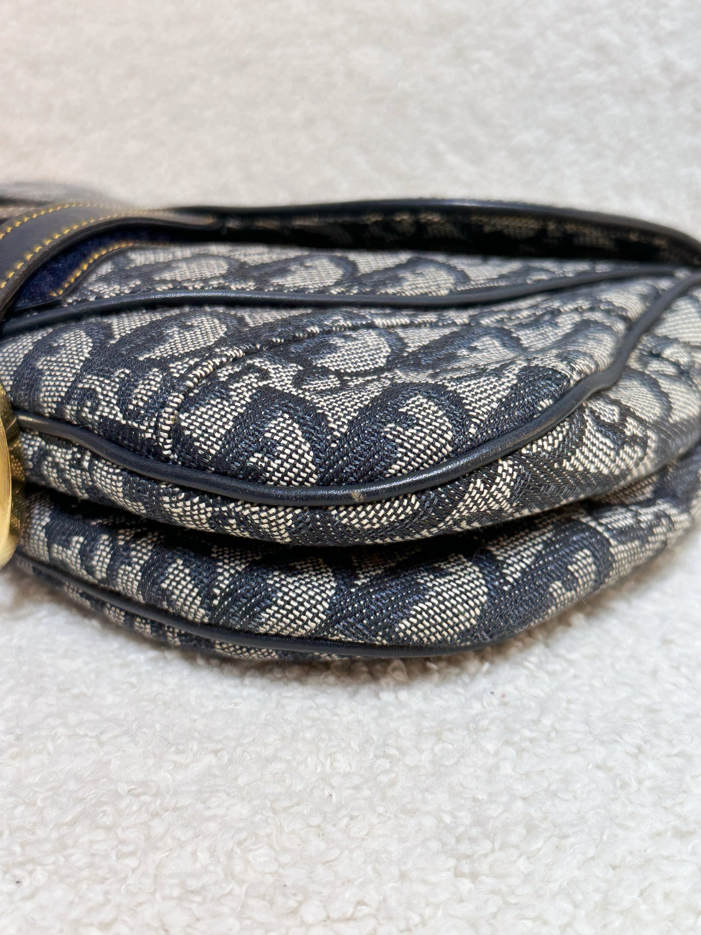 Christian Dior Double Saddle Canvas Navy blue 2001 year