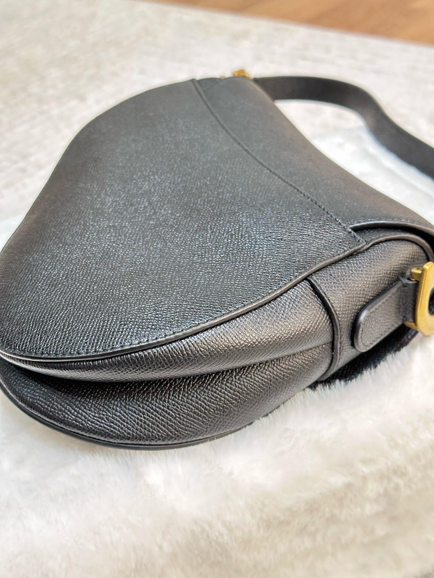 Christian Dior Meidum Leather Saddle Bag Black