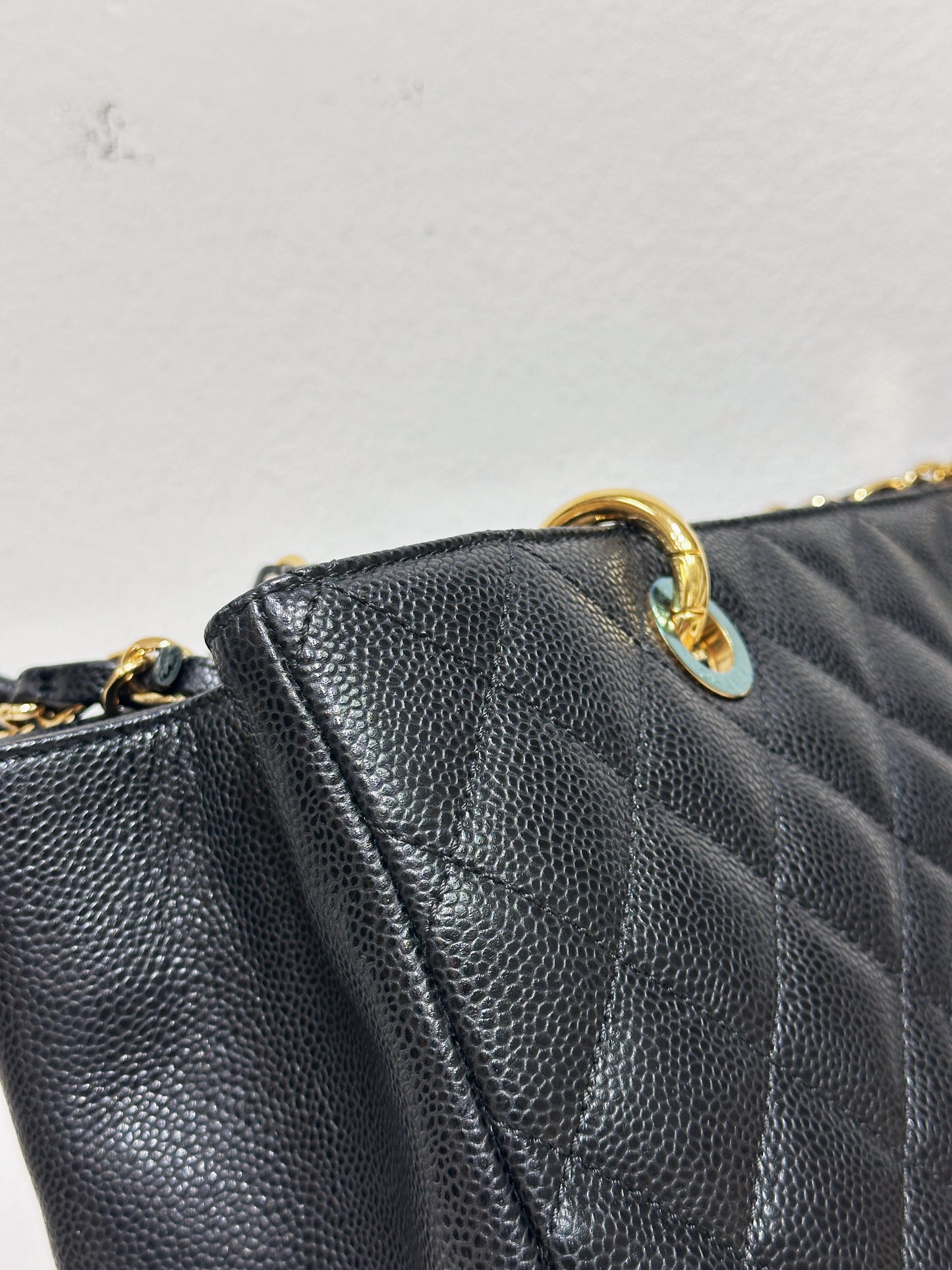 Chanel Caviar Grand Shopping Tote GST Black GHW 2021 holo card