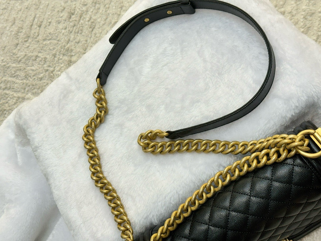 Chanel Medium Caviar LeBoy Bag Black GHW