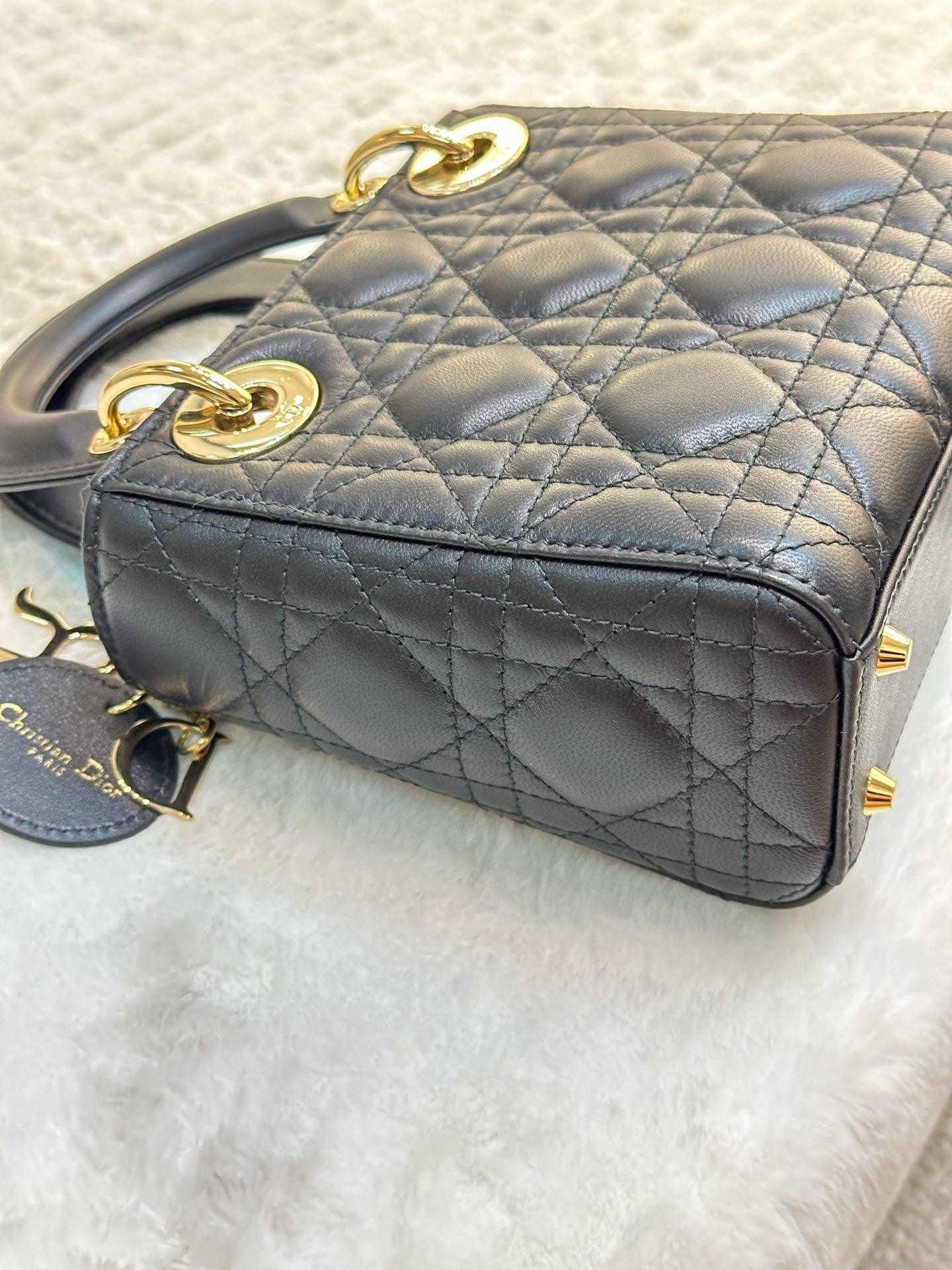 Christian Dior Mini Lambskin Cannage Lady Dior Black