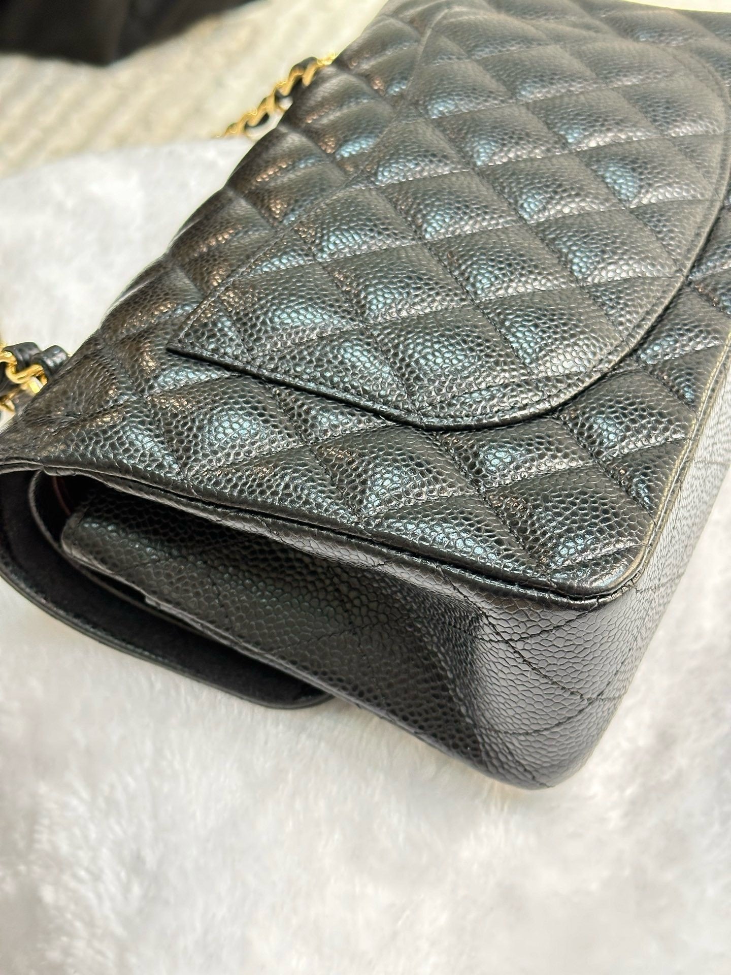 Chanel Small Classic Quilted Caviar Double Flap Bag Black