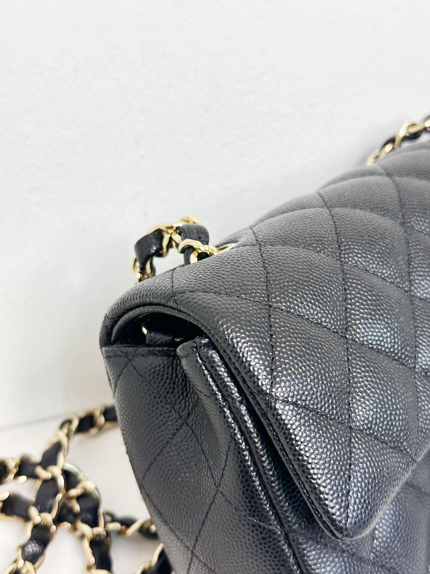 Chanel Mini Rectangular Classic Flap Black Bag 17B LGHW 2456 holo card
