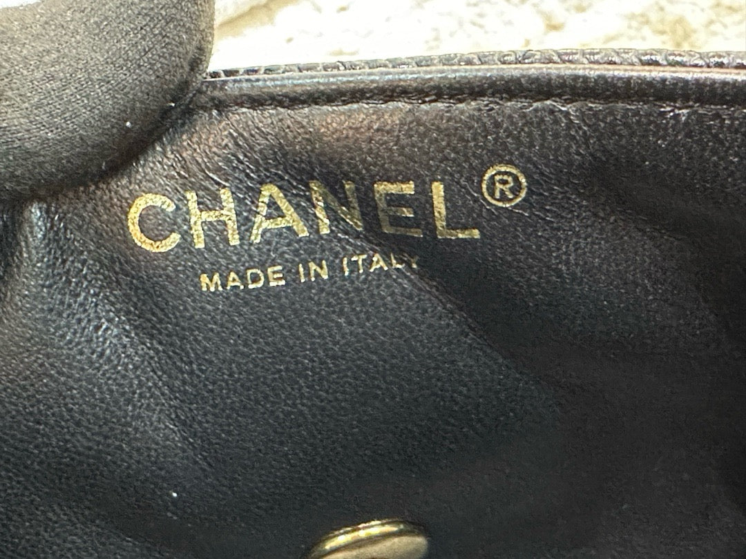 Chanel Caviar East West Flap Bag Black GHW