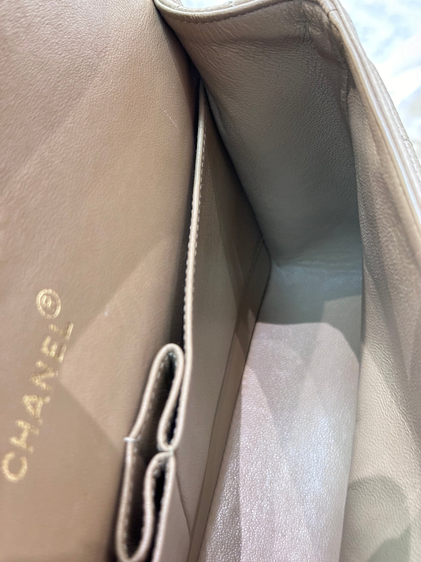 Chanel Medium Vintage Timeless Classic Leather Caviar Beige