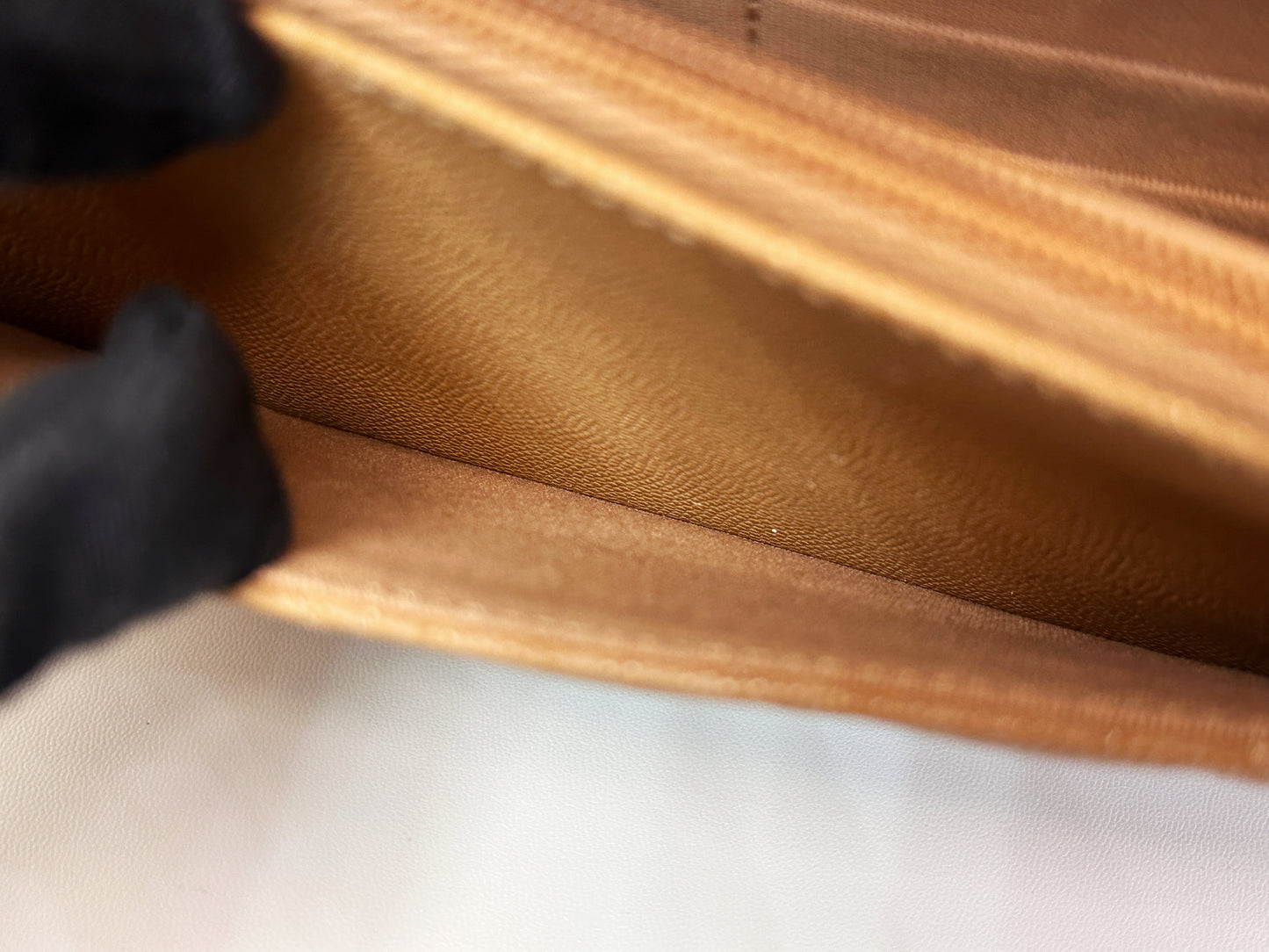 Chanel 23P Caramel Dark Beige Caviar Classic Quilted Wallet on chain LGHW UK27 microchip