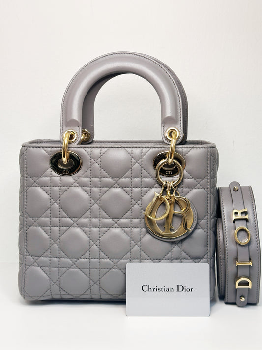 Dior Small Lady Dior My ABCDior Cannage Lambskin Grey 2019 year