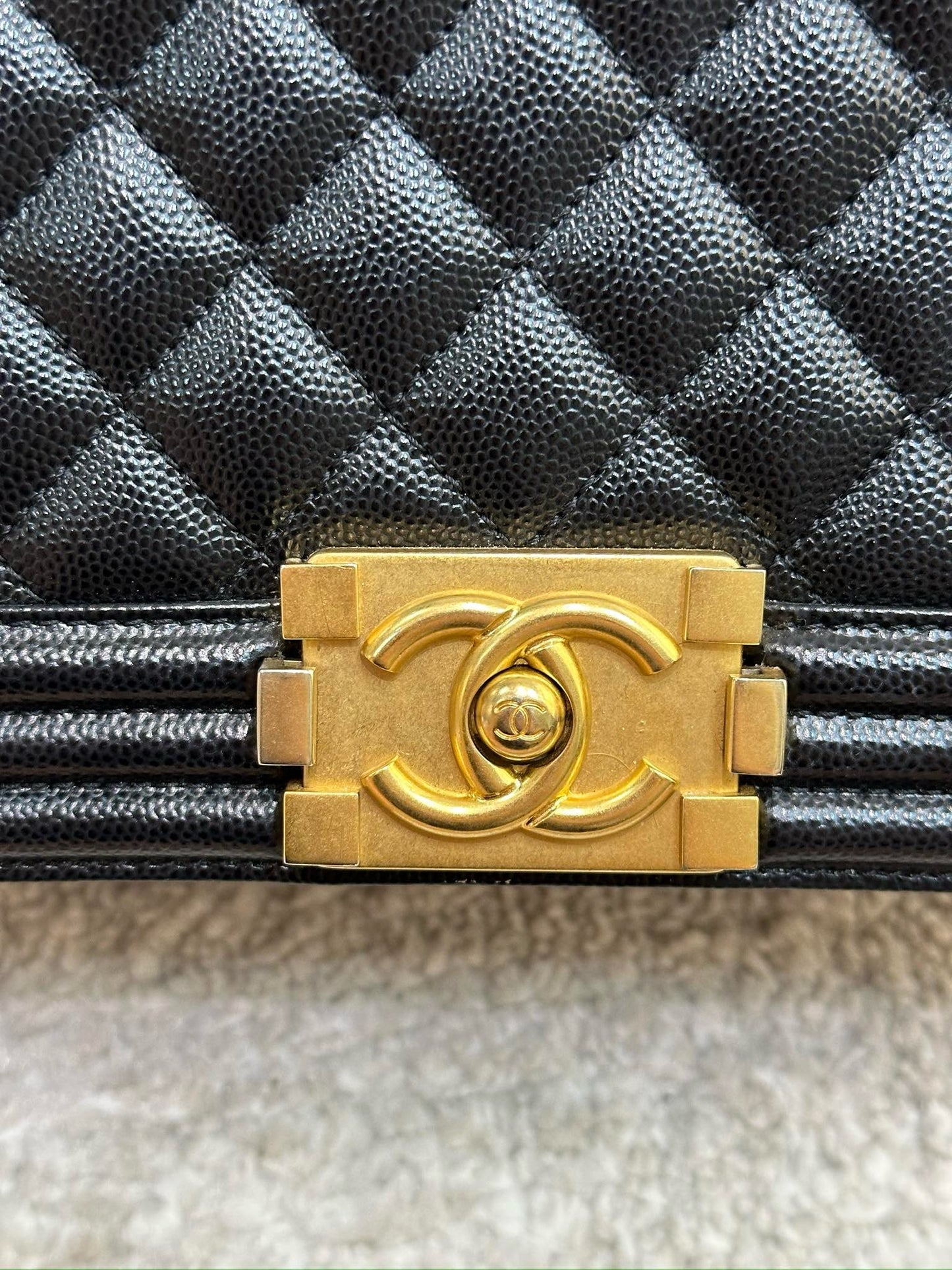 Chanel Medium Caviar Boy Bag Black GHW