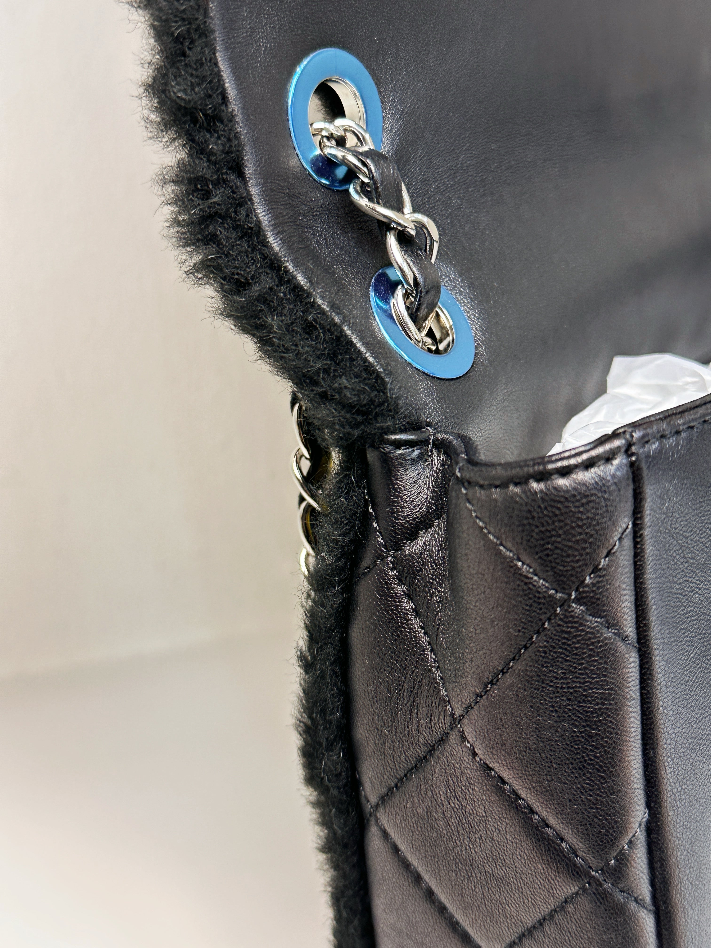 Chanel Medium Classic Flap Pop Art No. 5 Caption Comic Lambskin Black Multicolor Bag 2012 holo card