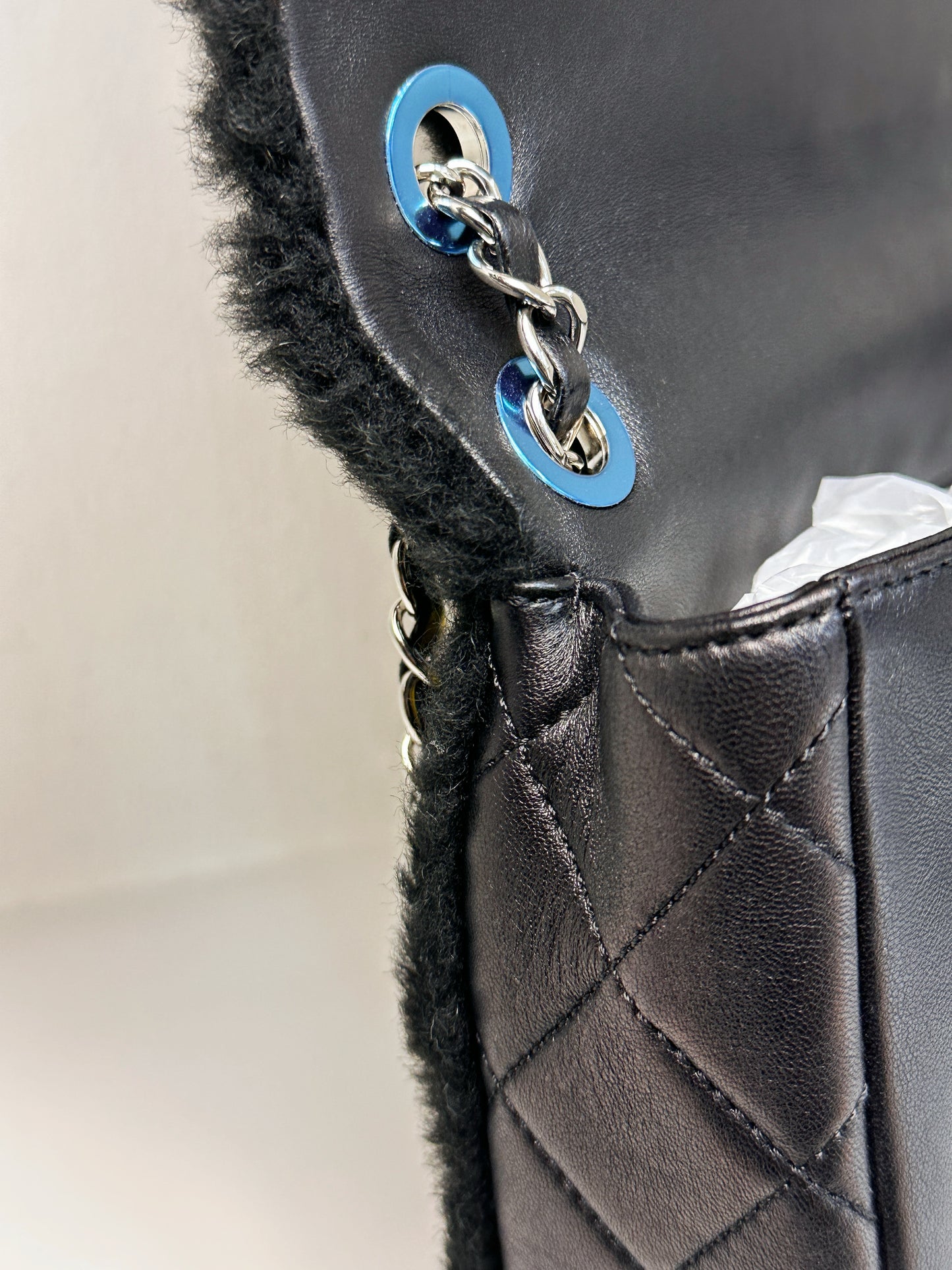 Chanel Medium Classic Flap Pop Art No. 5 Caption Comic Lambskin Black Multicolor Bag 2012 holo card