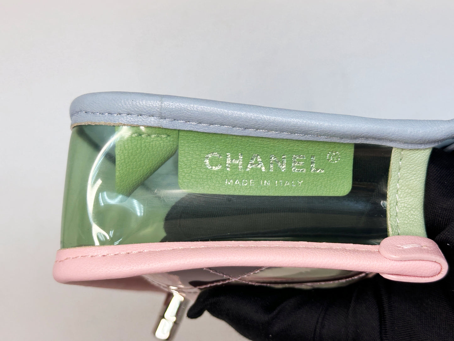 Chanel Coco Splash PVC Mini Flap Bag Blue/Pink/Green 2582 holo
