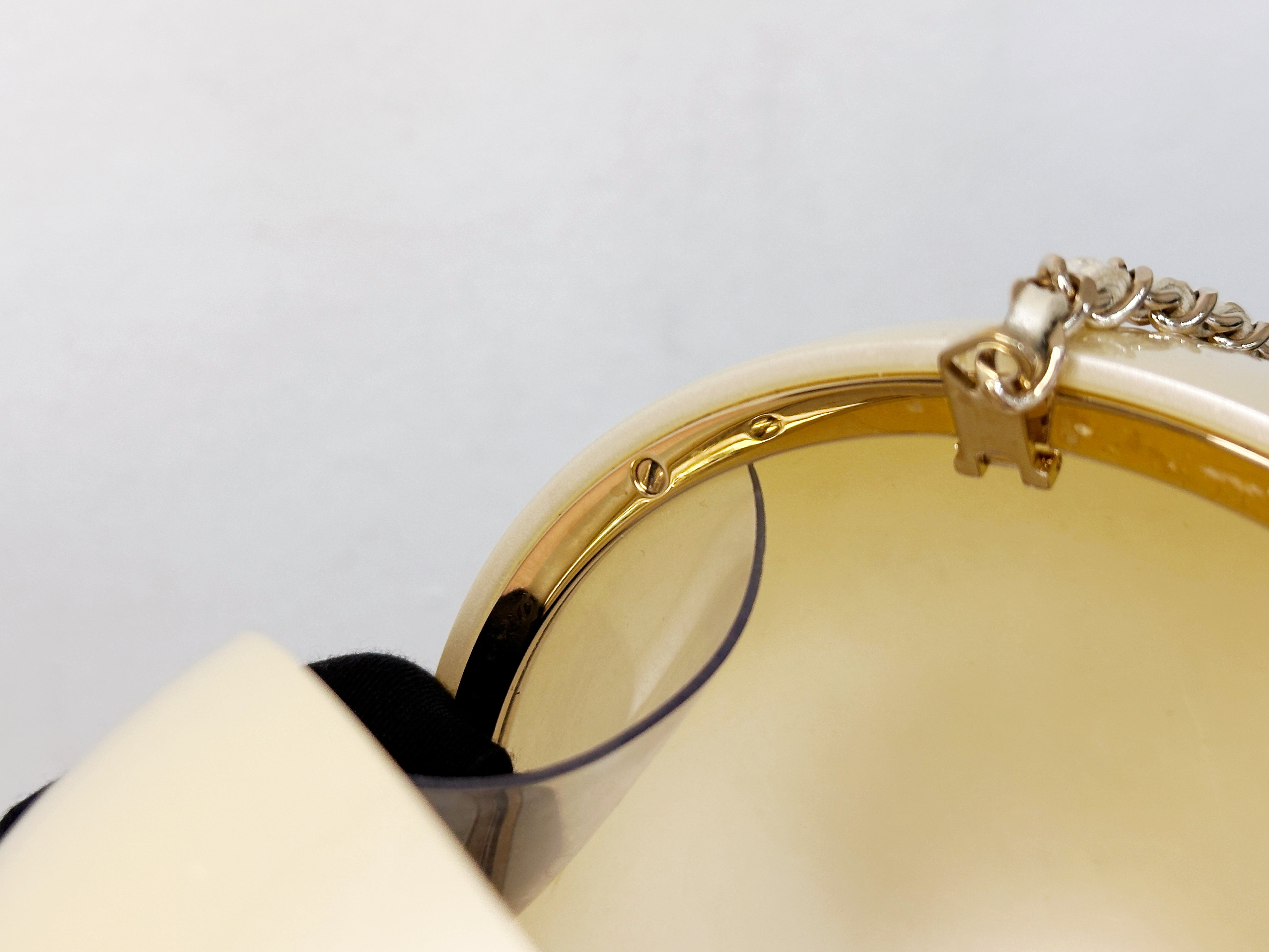 Chanel 15C Round Pearl Plexiglass Minaudiere