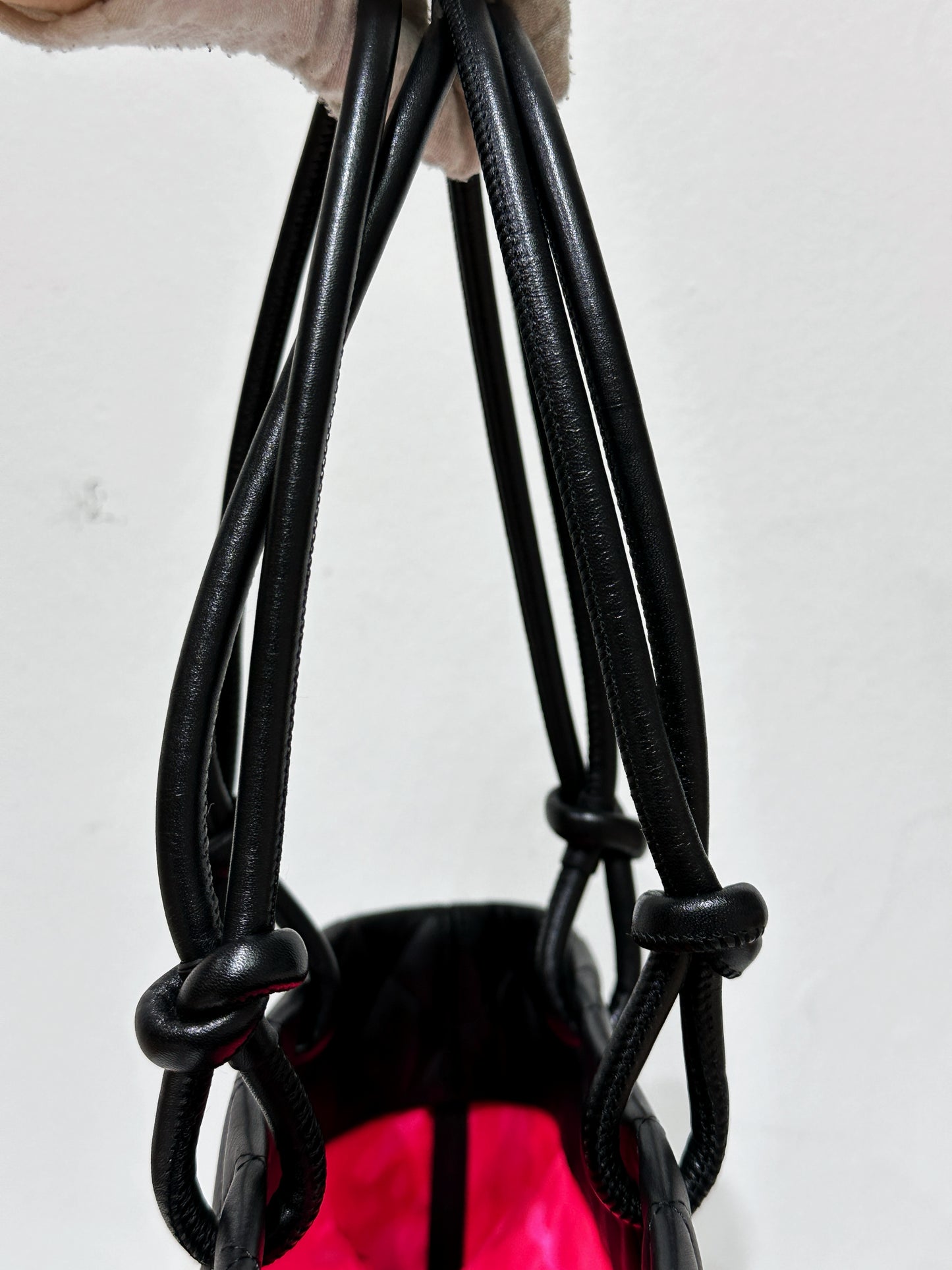 Chanel Calfskin Cambon Line Medium Tote Bag Black 1531 holo