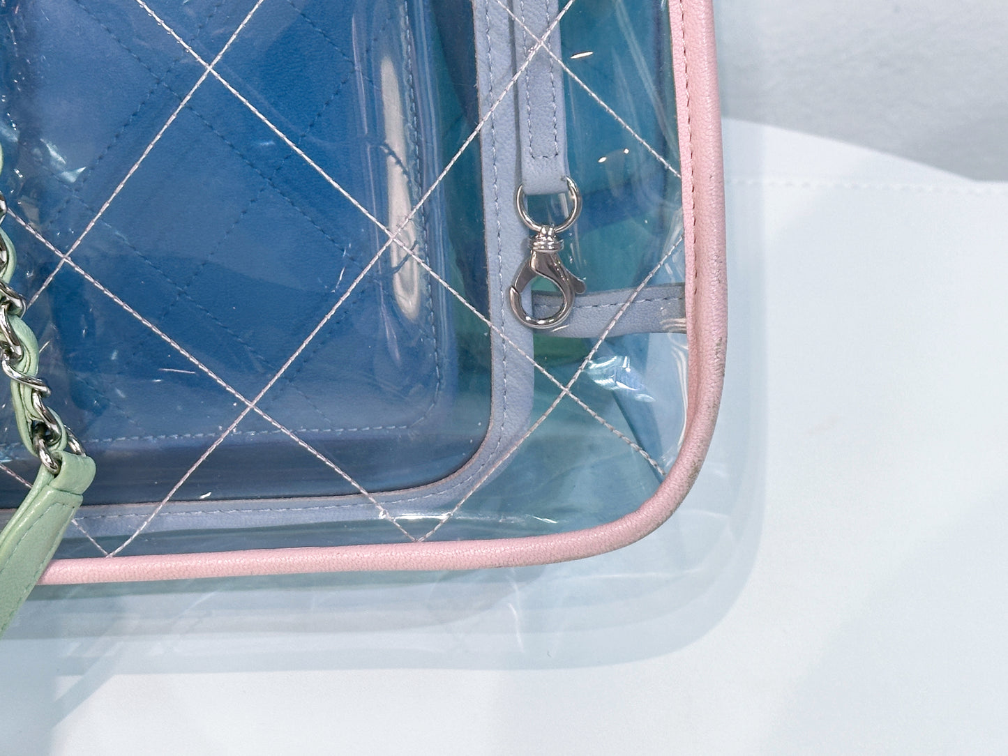 Chanel Coco Splash Bag Green/Pink/Blue 2584 holo card