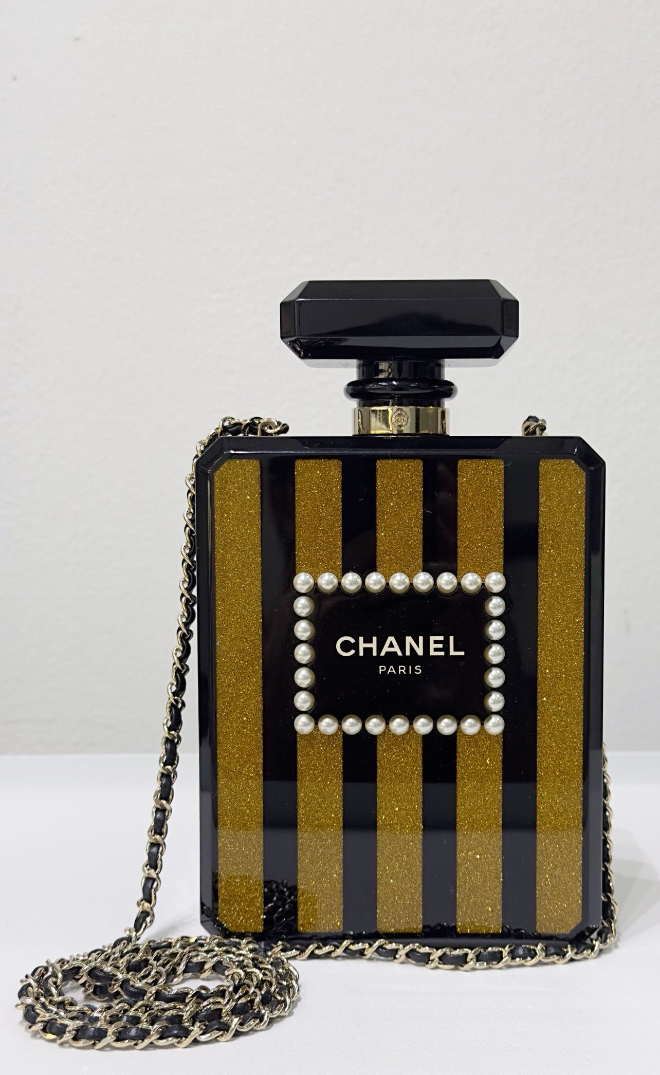 Chanel Perfume Minaudiere Bag Black Plexi