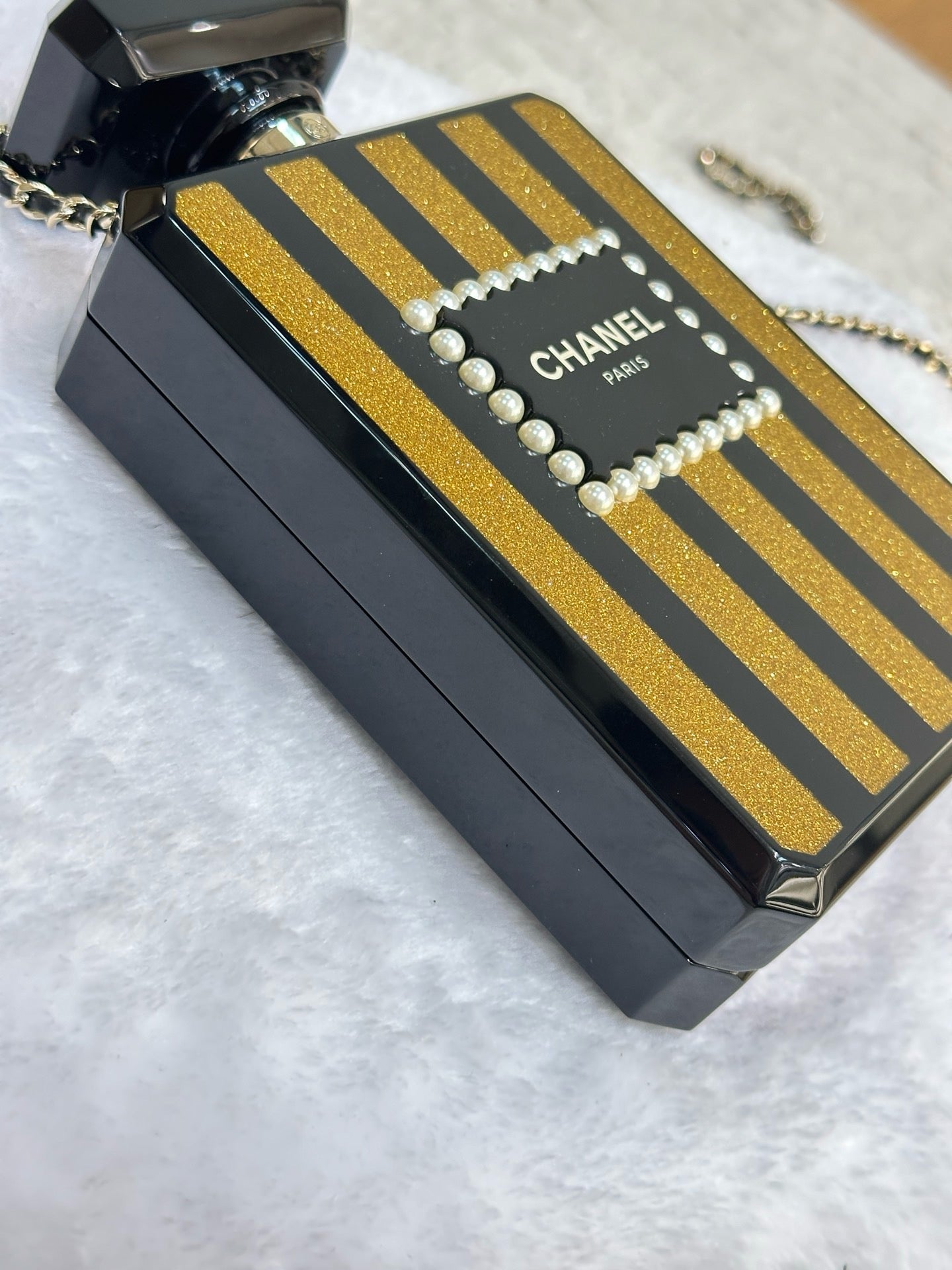 Chanel Perfume Minaudiere Bag Black Plexi