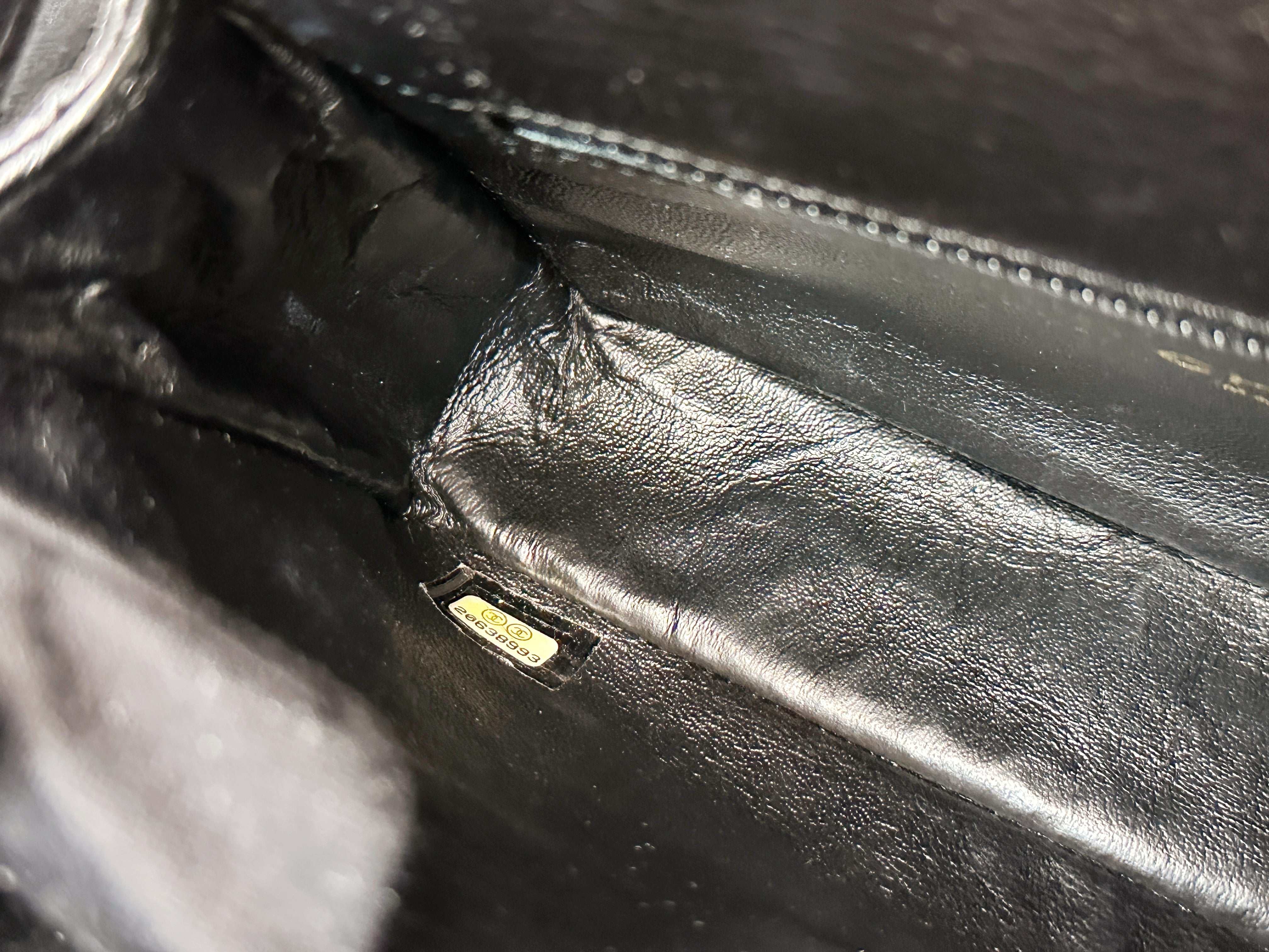 Chanel Mini Limited Edition Aged Calfskin Quilted Medallion Flap Black GHW 206 holo card