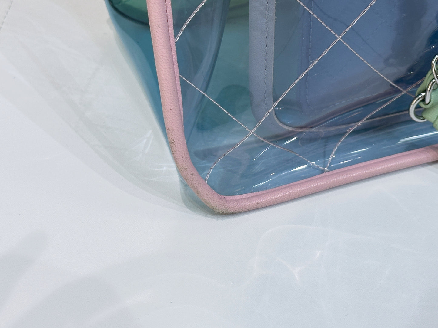 Chanel Coco Splash Bag Green/Pink/Blue 2584 holo card