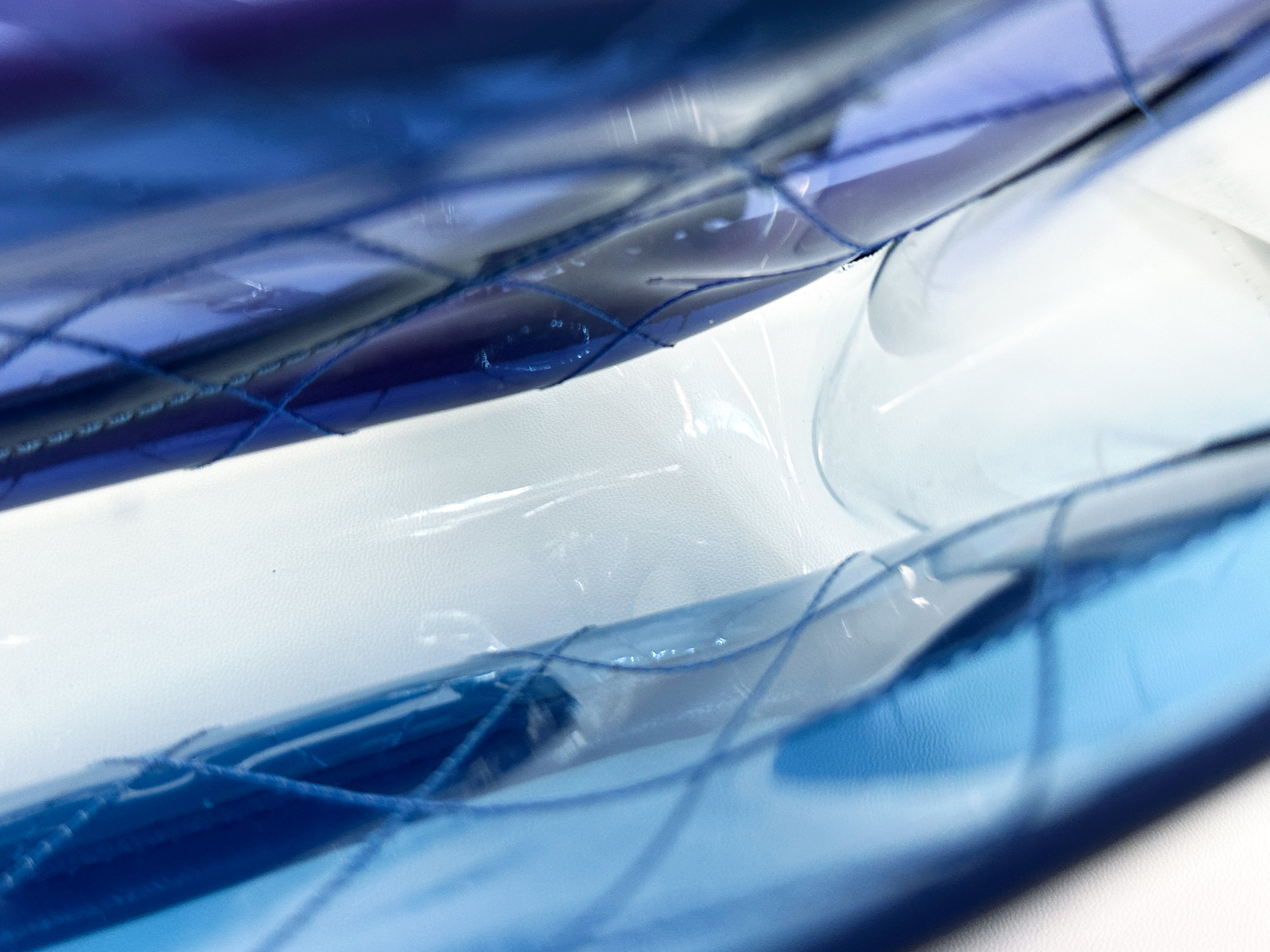 Chanel Blue Coco Splash PVC Medium Flap Bag 2583 holo