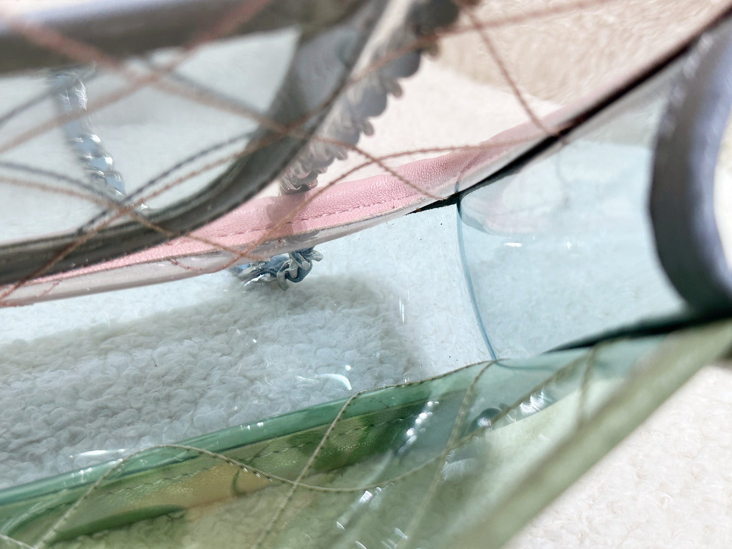 Chanel Coco Splash PVC Mini Flap Bag Pink/Green/Blue 2576 holo card