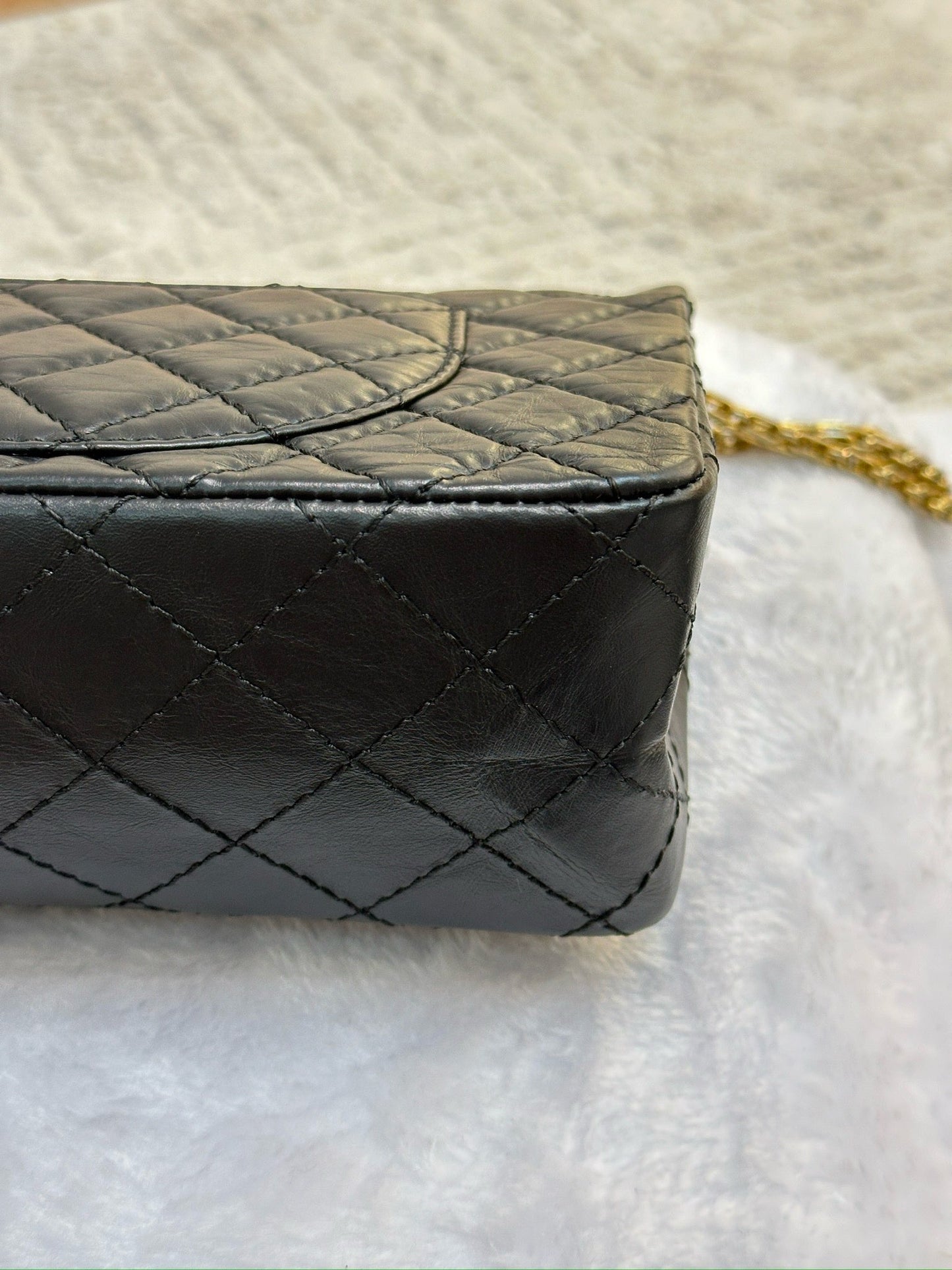 Chanel Small 2.55 Reissue Aged Calfskin Lucky Charms 225 Flap Black