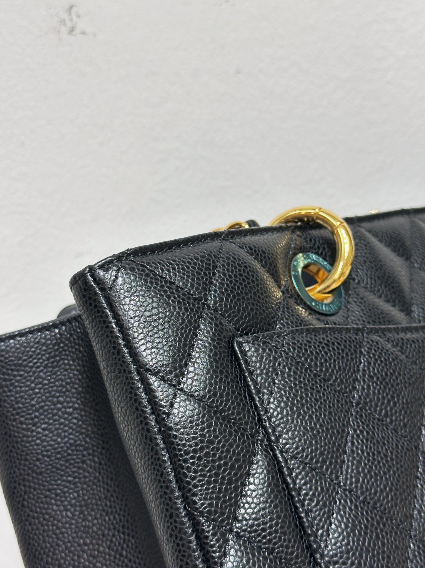Chanel Caviar Grand Shopping Tote GST Black GHW 2021 holo card