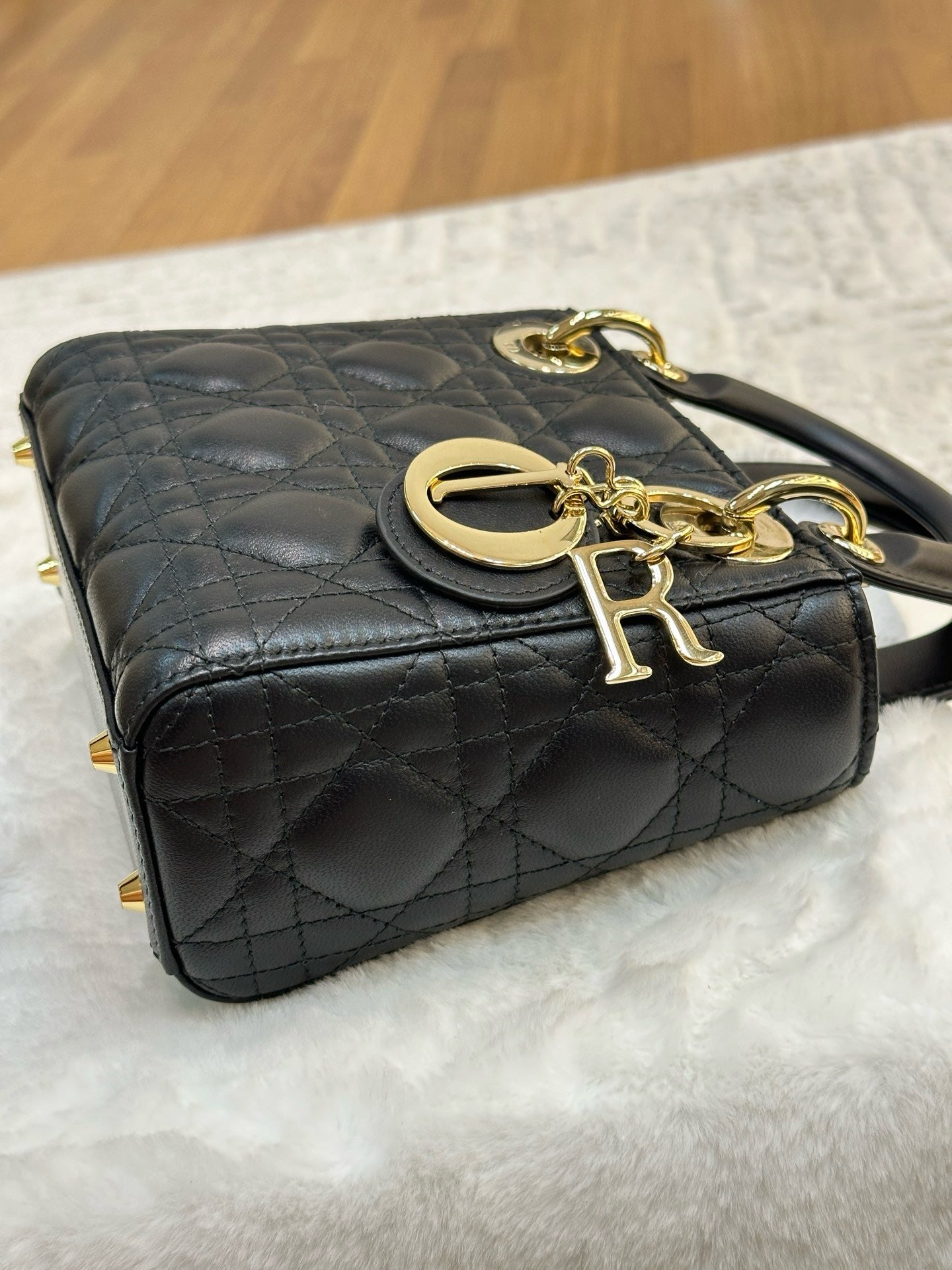 Christian Dior Mini Lambskin Cannage Lady Dior Black