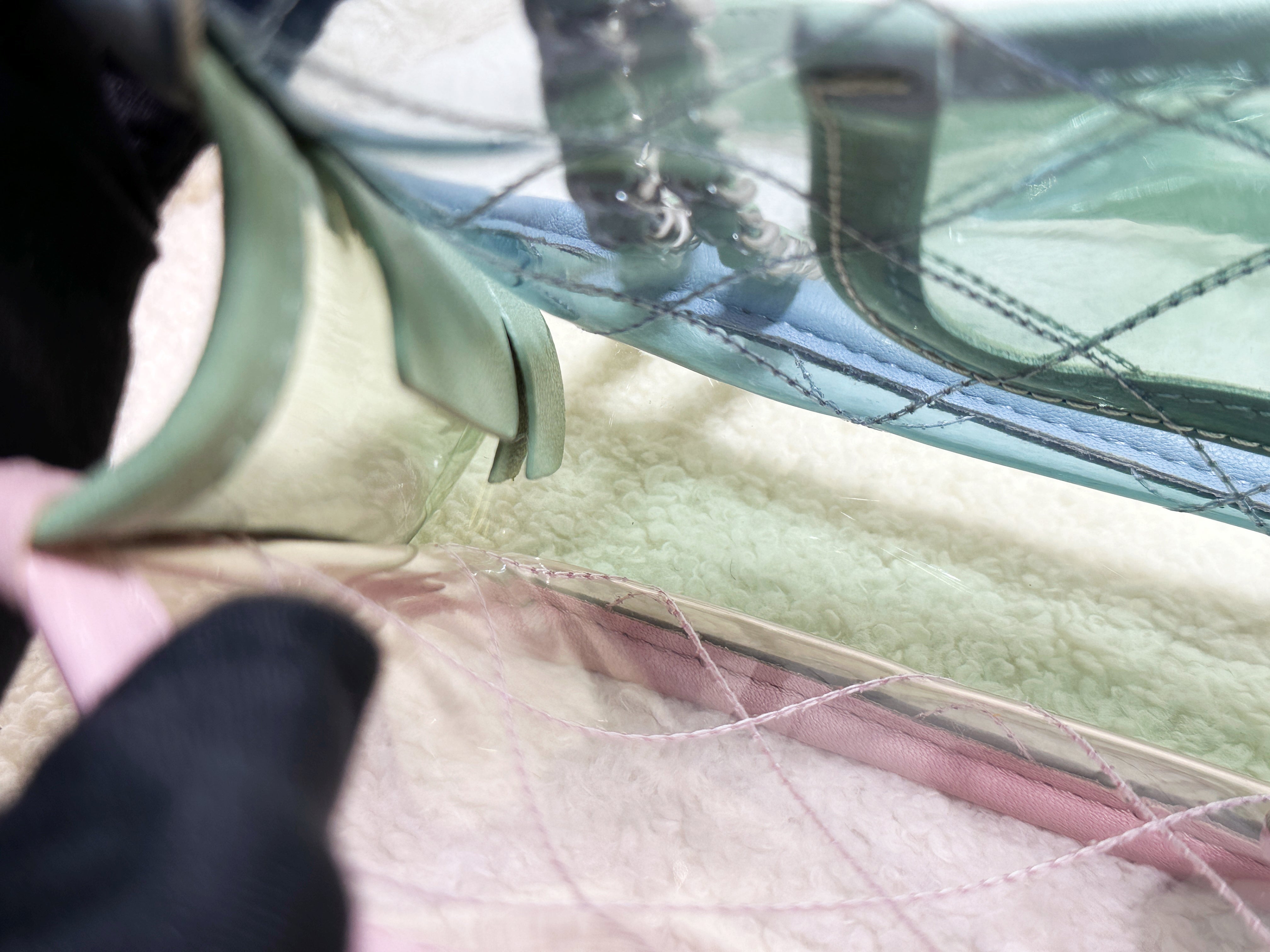 Chanel Coco Splash PVC Mini Flap Bag Blue/Pink/Green 25 holo