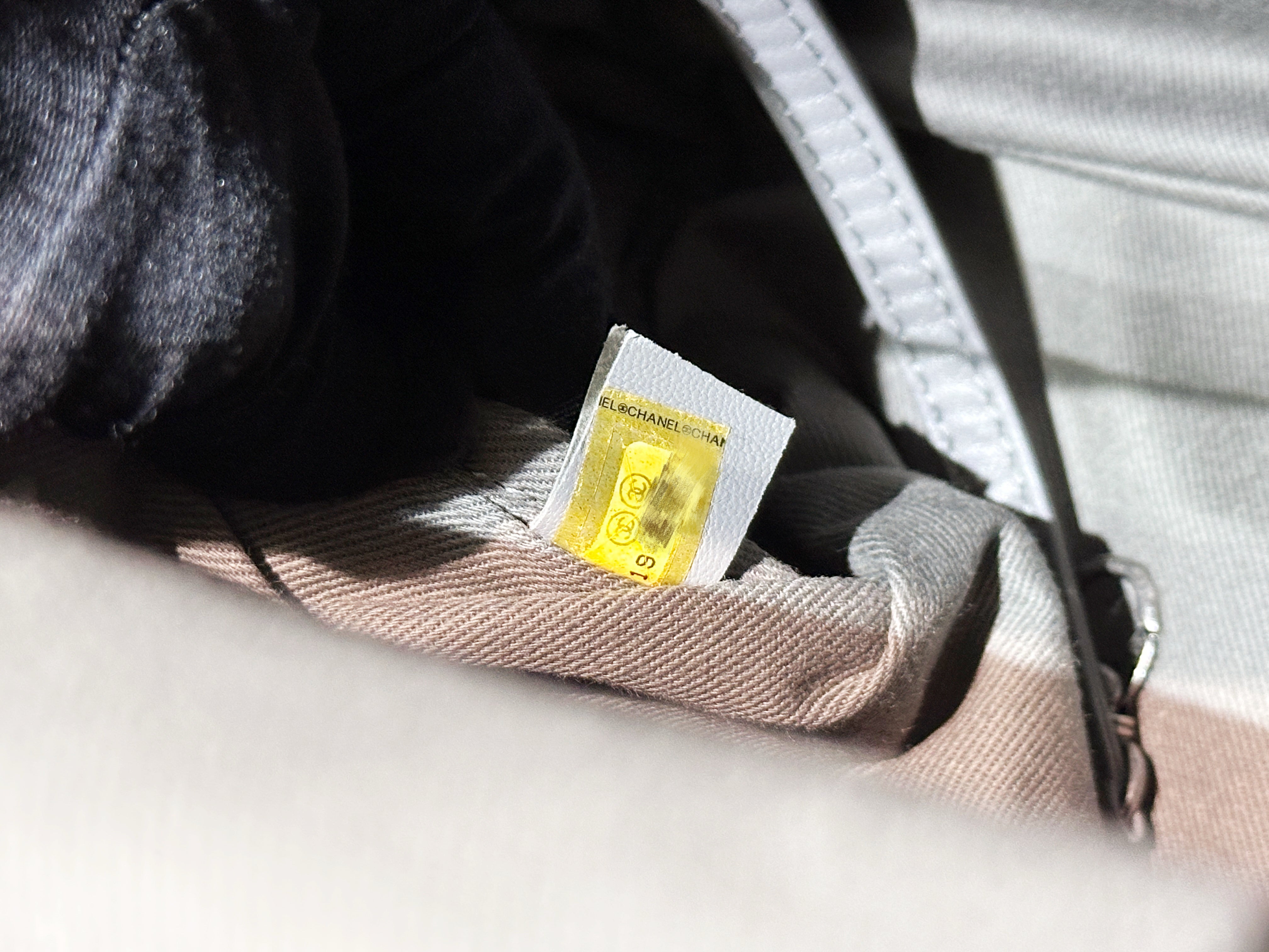 Preloved authentic Chanel Graffiti Printed Canvas Medium Backpack Grey