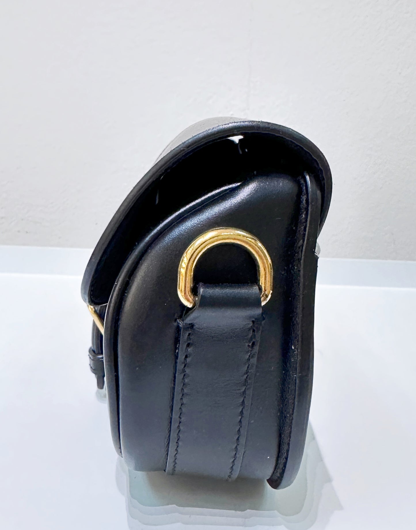 CHRISTIAN DIOR Box Calfskin East West Bobby Bag Black