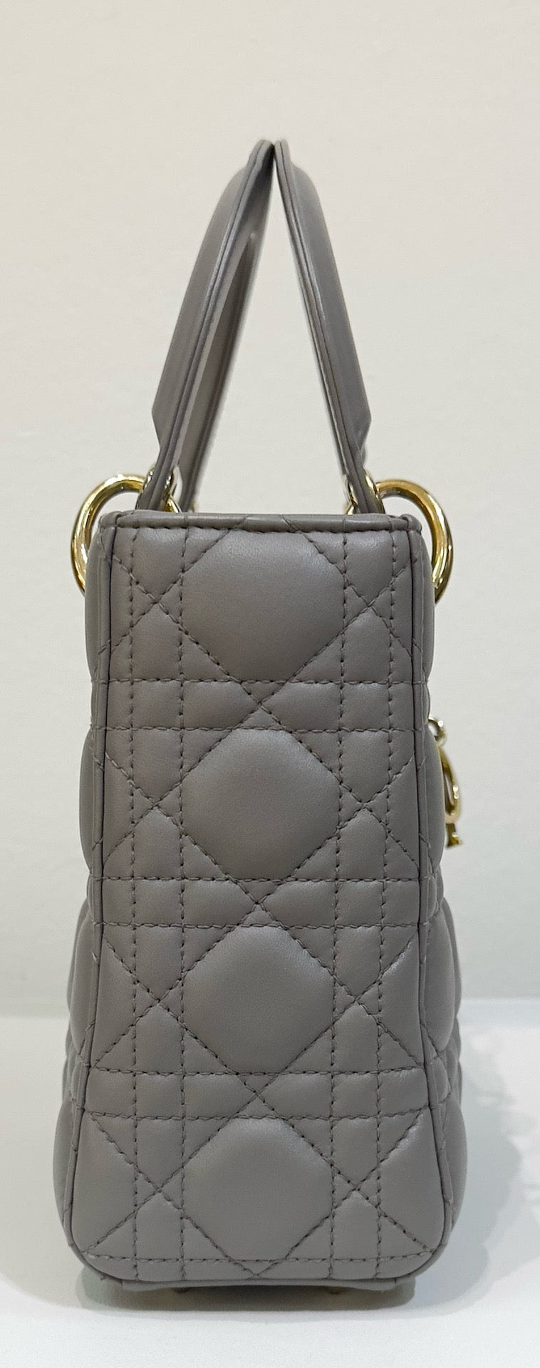 Dior Small Lady Dior My ABCDior Cannage Lambskin Gray 2019year