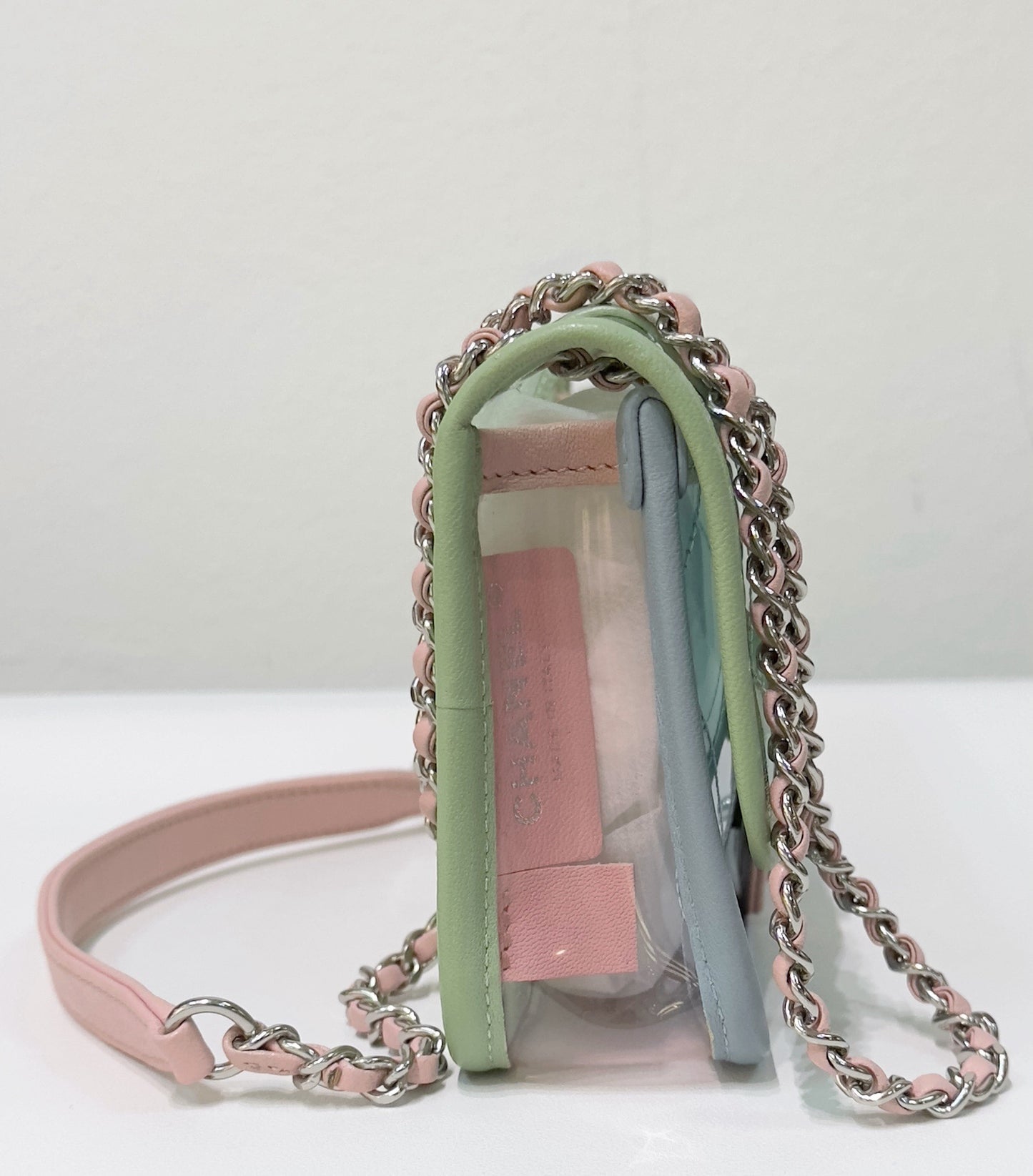 Chanel Mini Coco Splash PVC Flap Bag Blue/Green/Pink Silver Hardware