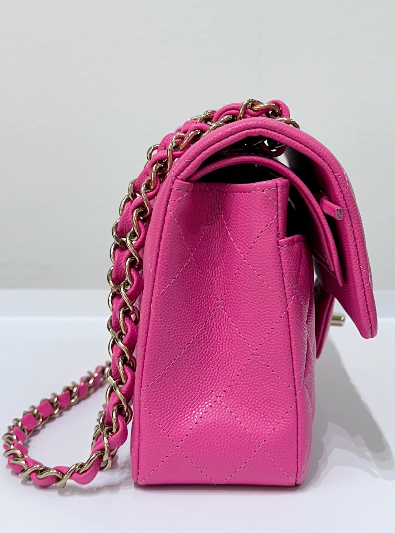 Chanel Classic Quilted Small Double Flap 22K Hot Pink