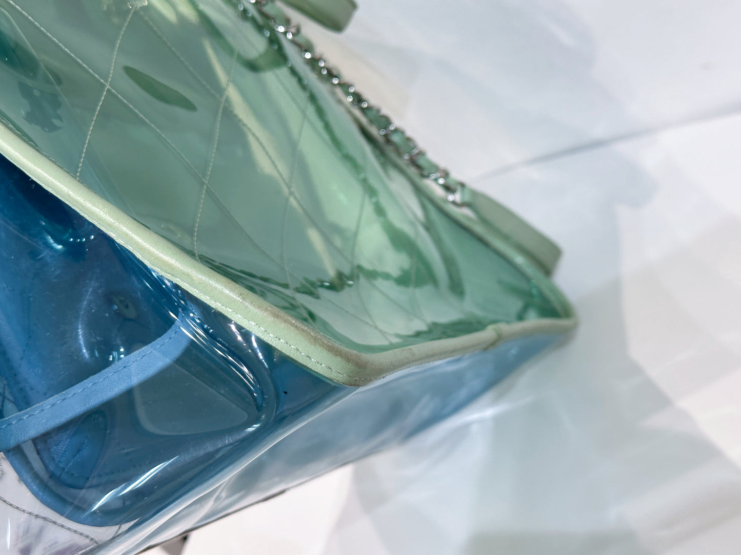 Chanel Coco Splash Bag Green/Pink/Blue 2584 holo card