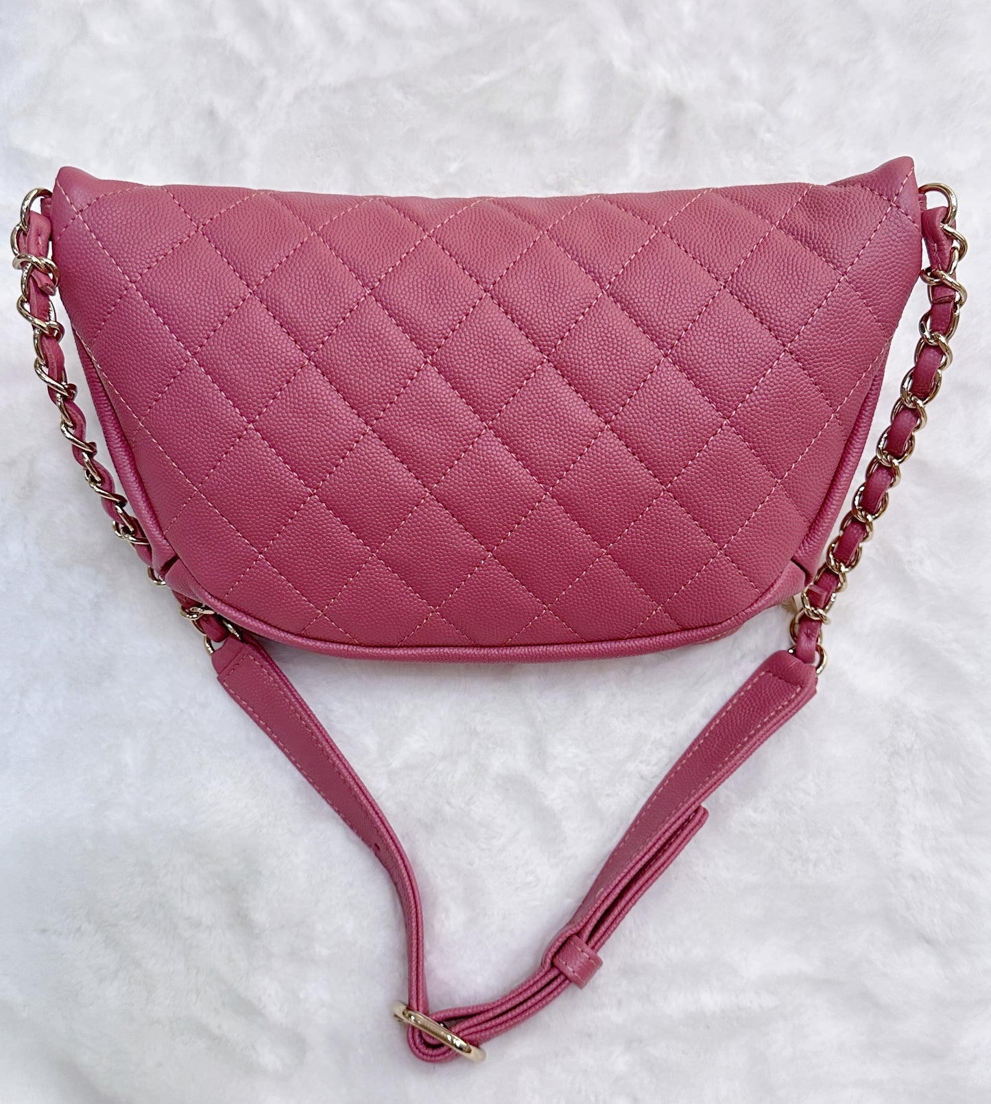 Chanel Pink Quilted Waist Bag