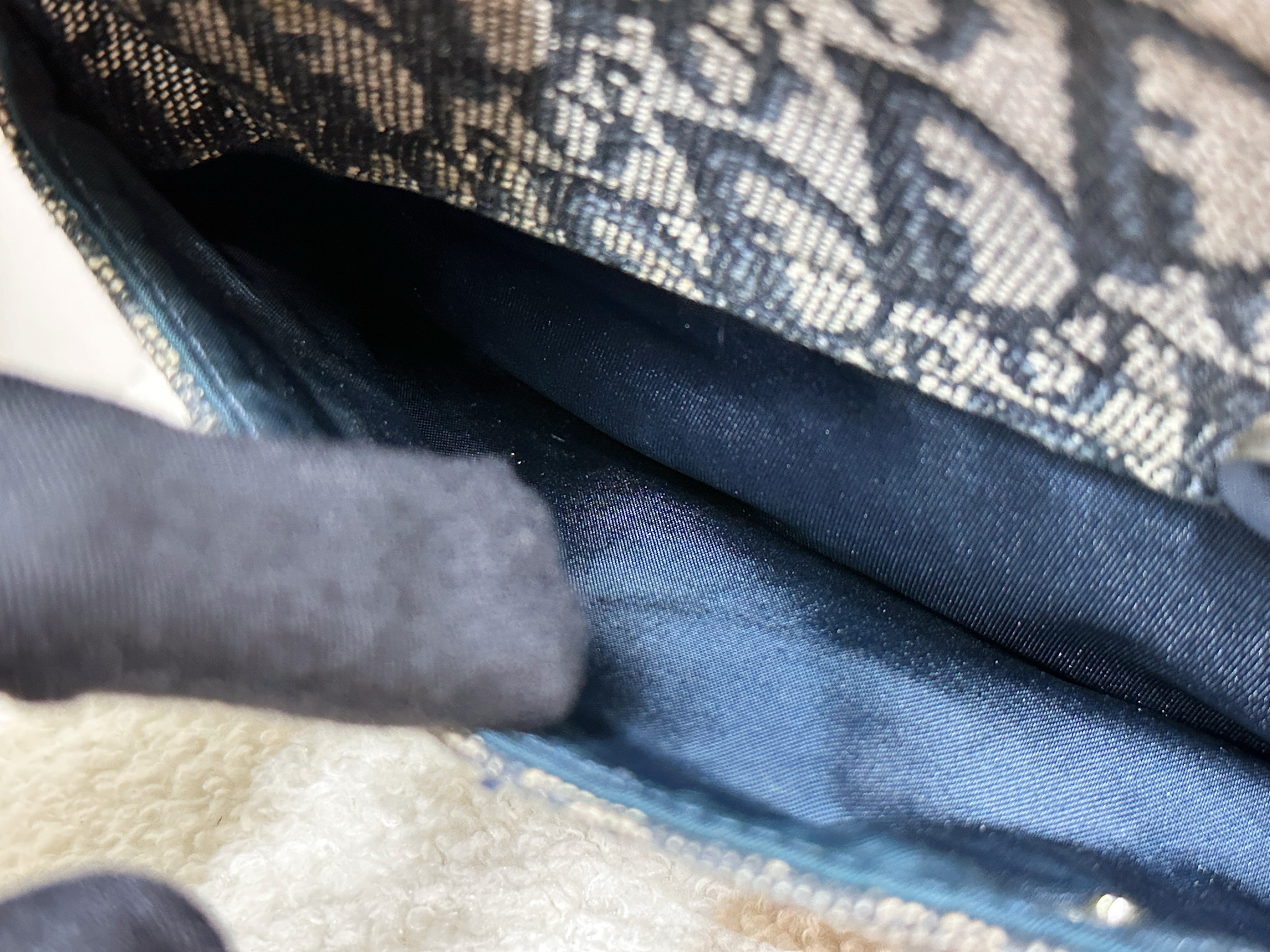 Christian Dior Double Saddle Canvas Navy blue 2001 year