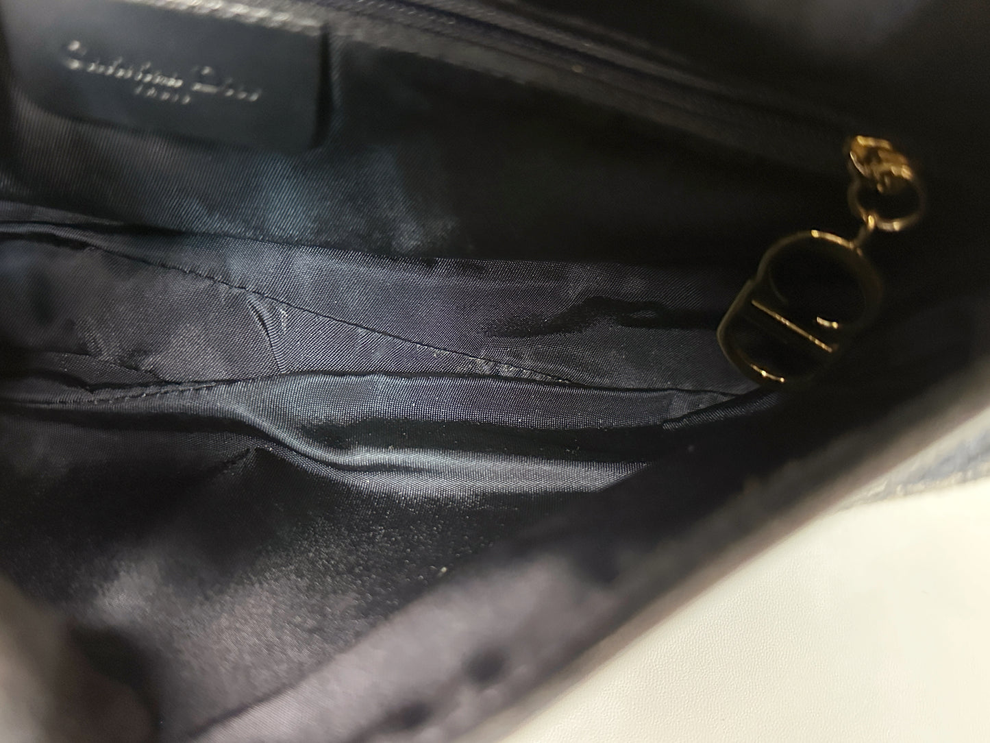 Christian Dior Double Saddle Canvas Navy blue 2001 year