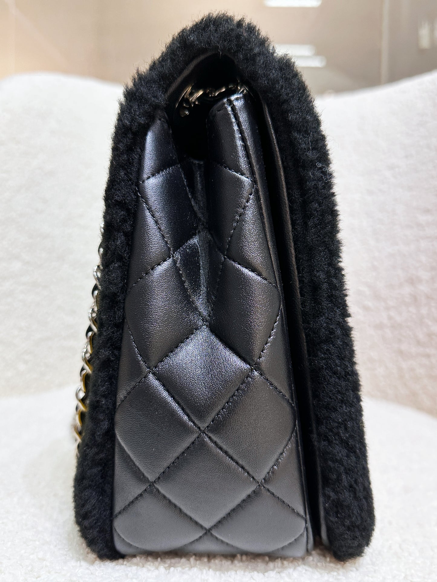 Chanel Jumbo Classic Flap  Maxi Pop Art No. 5 Caption Comic Lambskin Black Multicolor Bag 2030 holo
