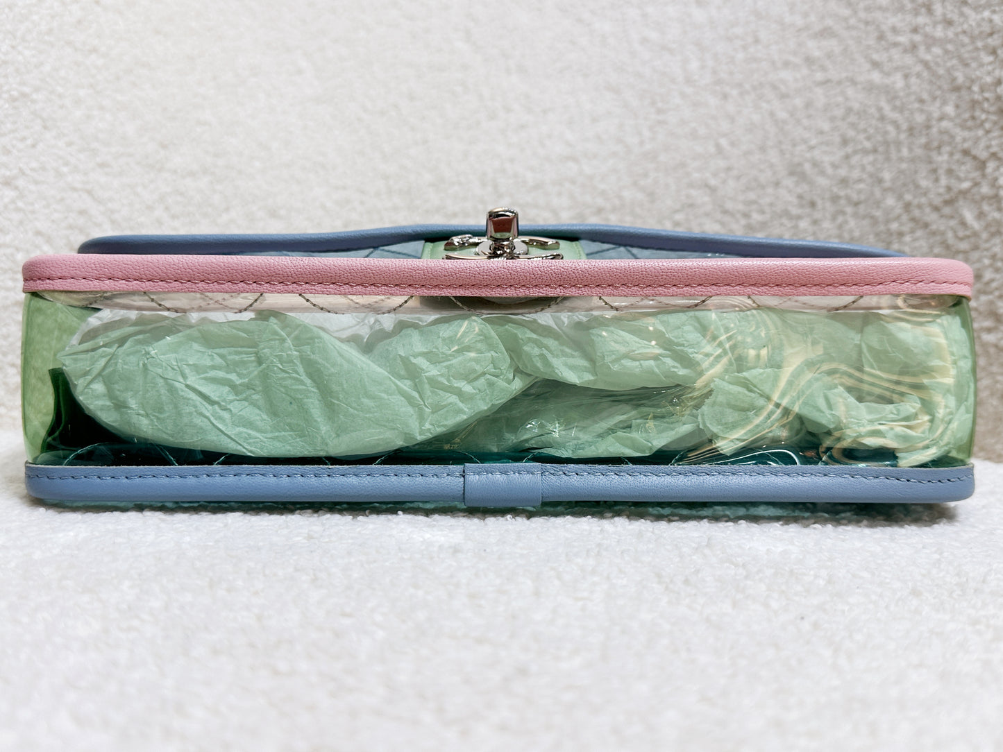Chanel Coco Splash PVC Medium Flap Bag Blue/Green/Pink 2562 holo