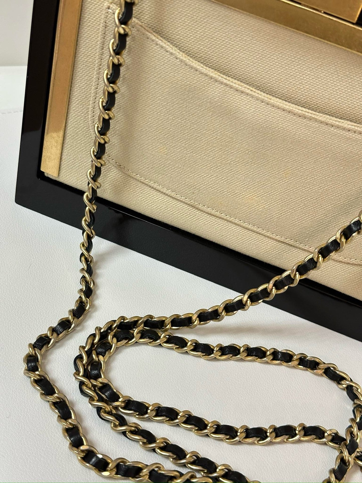 Chanel Black Privée Collection Runway Frame Bag 1951 holo