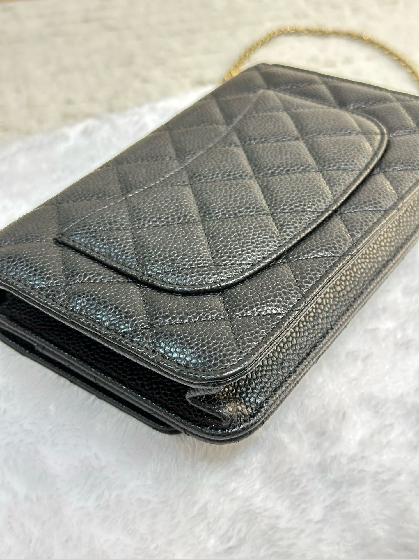 Chanel Classic Wallet on Chain Caviar Black GHW 24 Holo