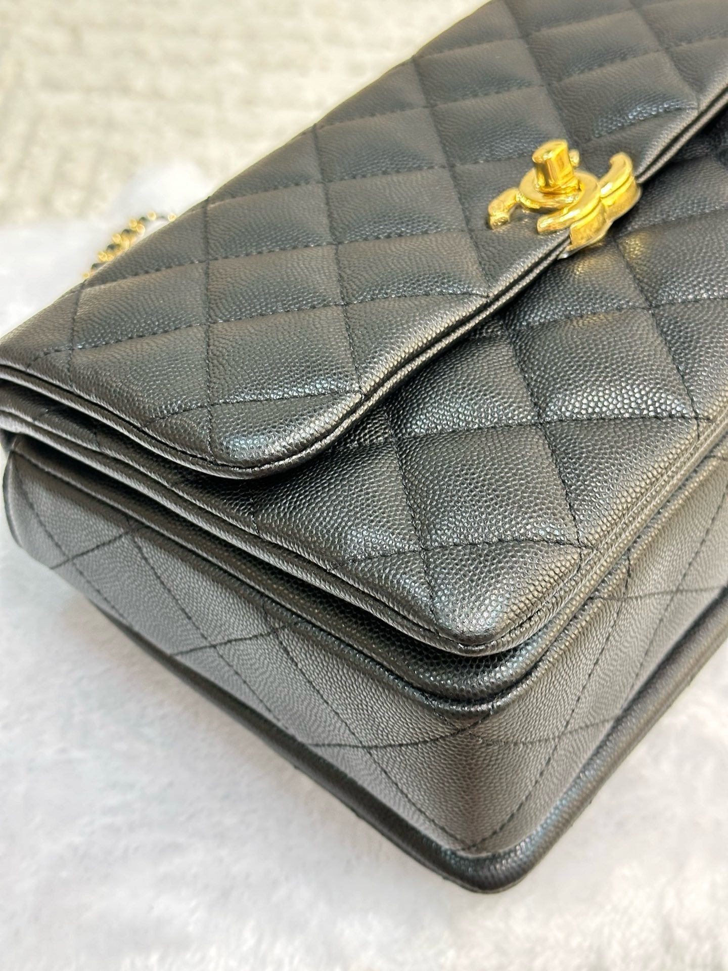 Chanel Caviar Quilted Coco First Flap Black 22K