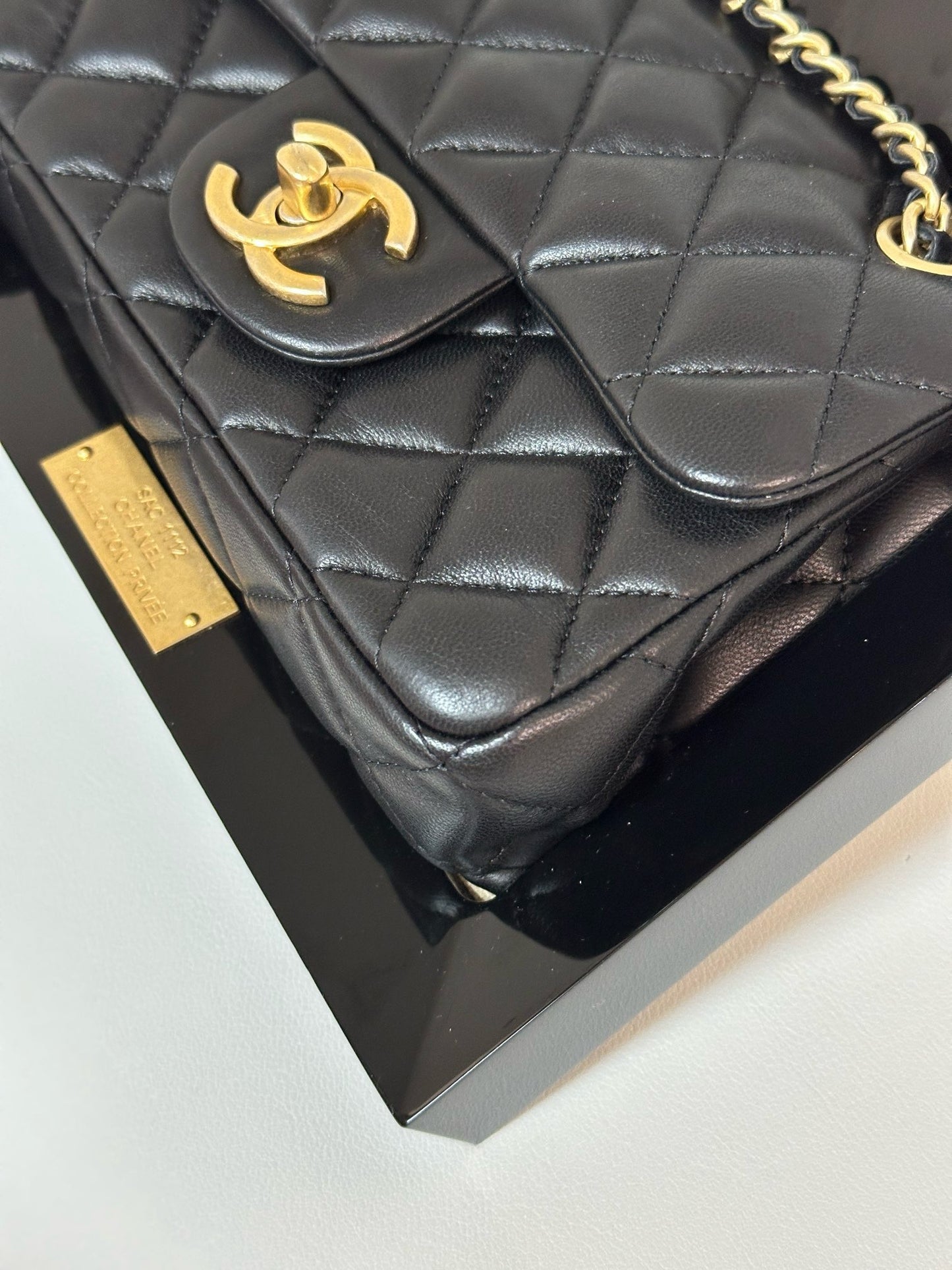 Chanel Black Privée Collection Runway Frame Bag 1951 holo