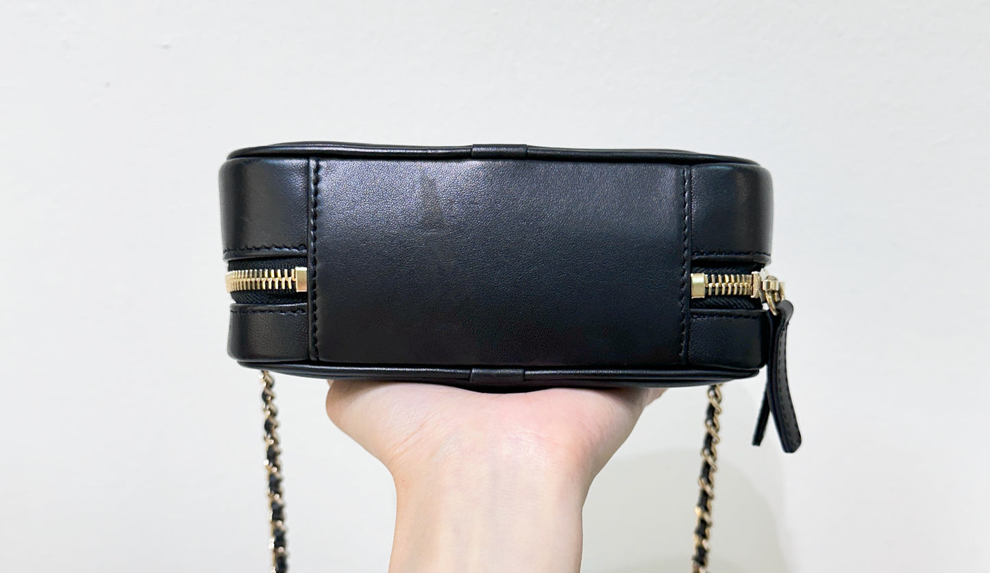 Chanel Black Lambskin CC Mania Camera Bag