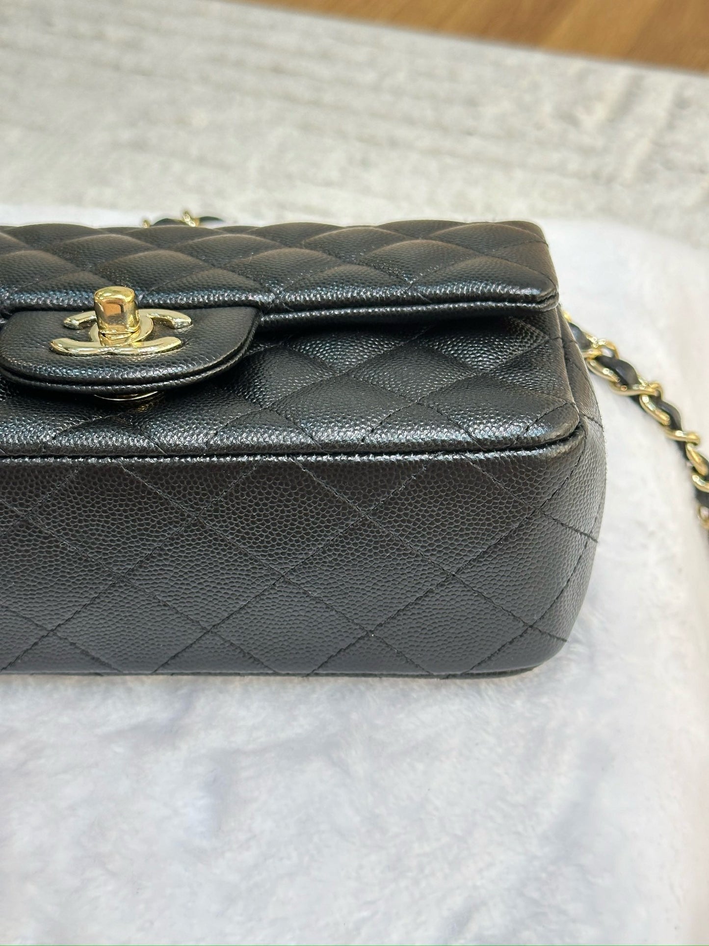 Chanel Mini Rectangular Classic Flap Black Bag 17B GHW