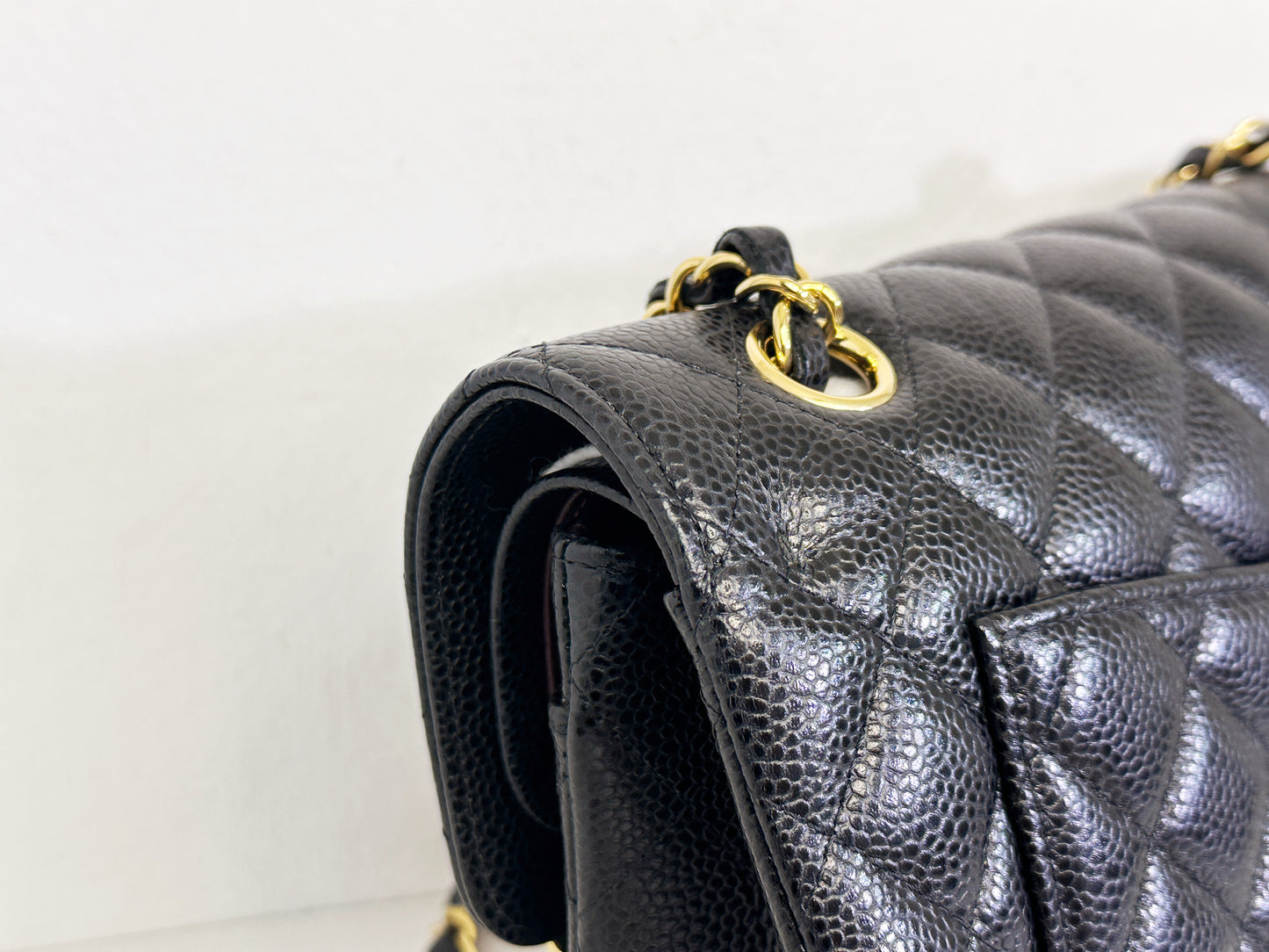 Chanel Small Classic Quilted Caviar Double Flap Bag Black TLLT Microchip
