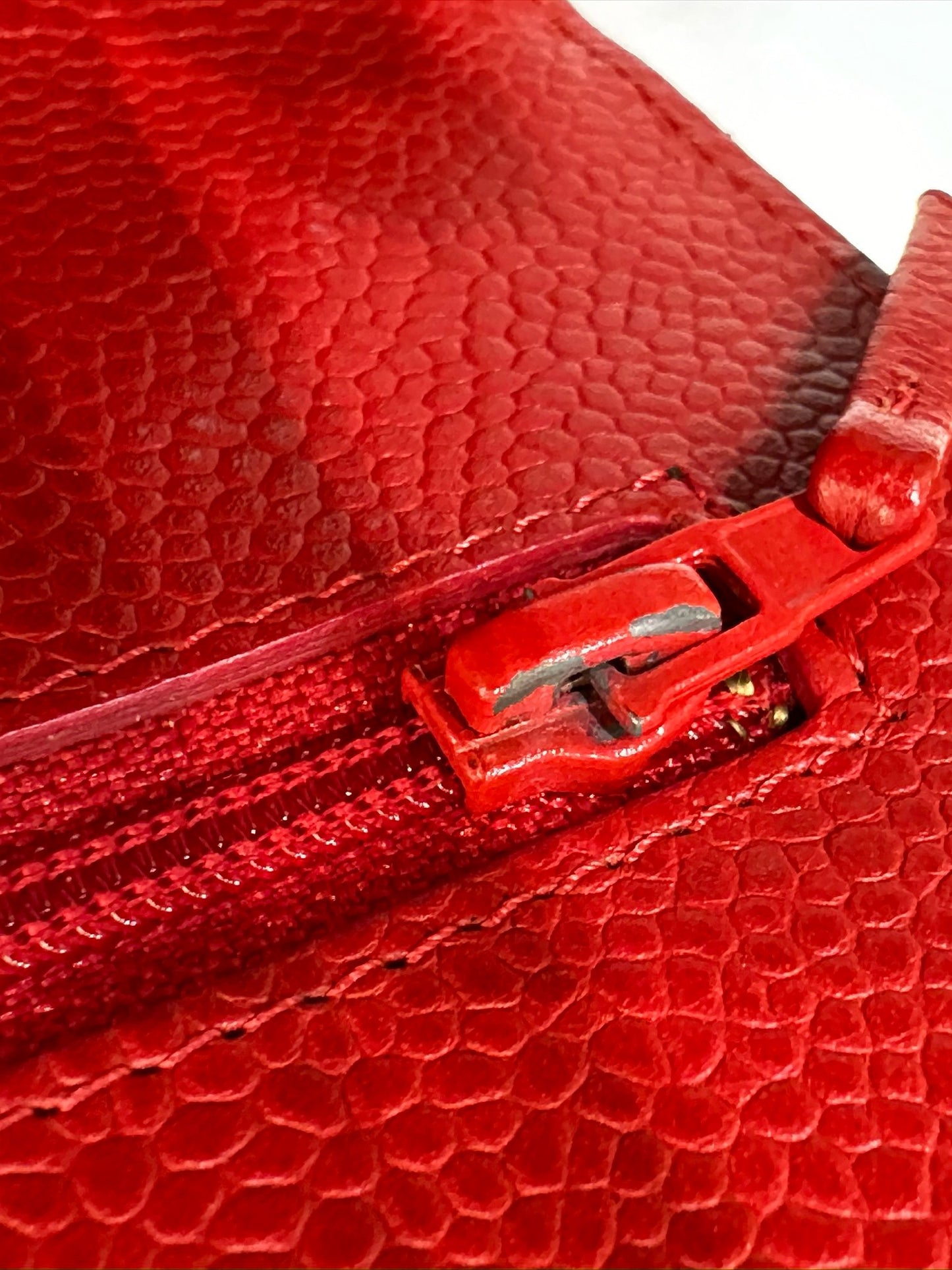 Chanel Caviar Quilted Wallet on Chain WOC Red 1874 holo card