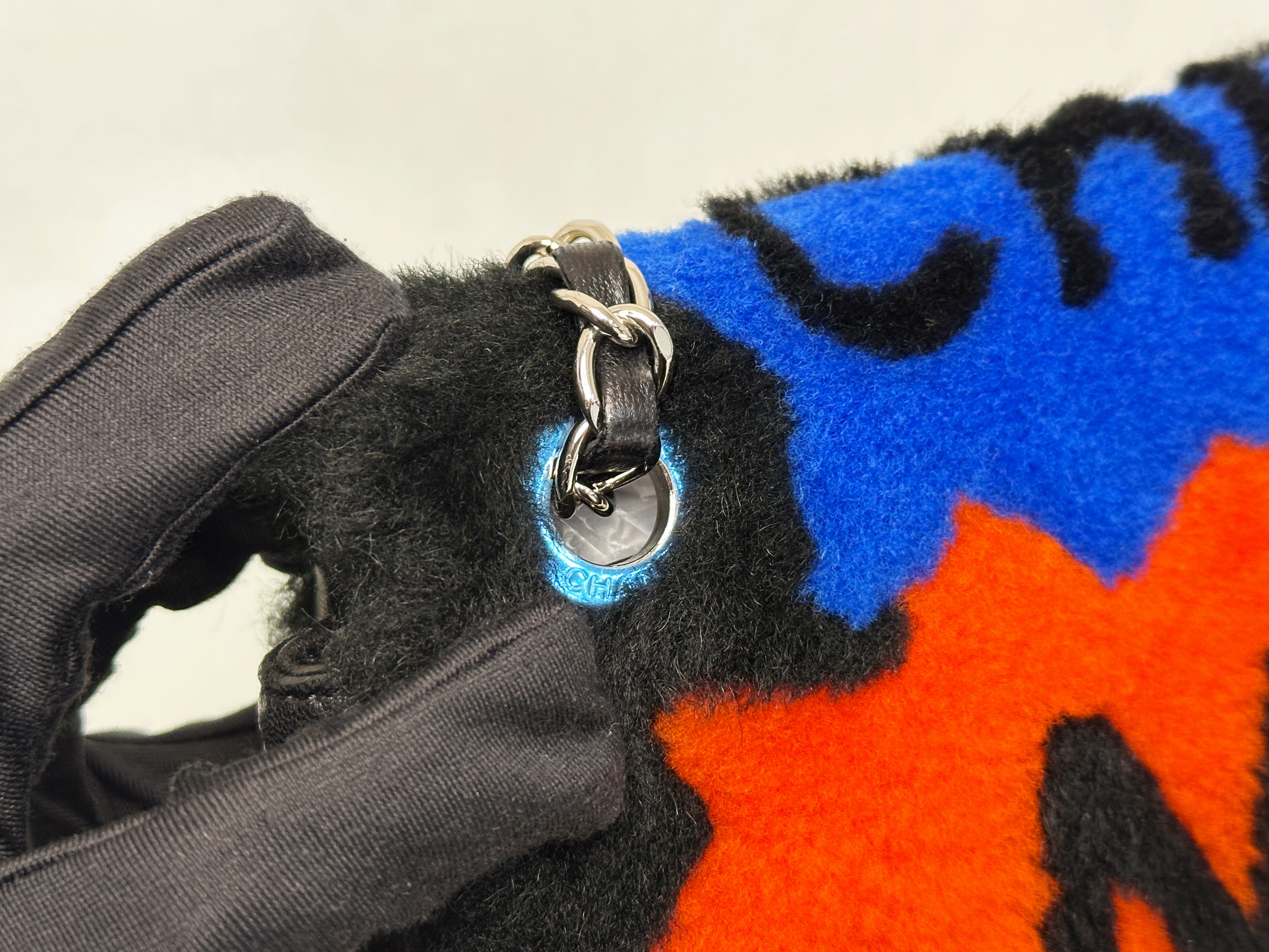 Chanel Medium Classic Flap Pop Art No. 5 Caption Comic Lambskin Black Multicolor Bag 2012 holo card